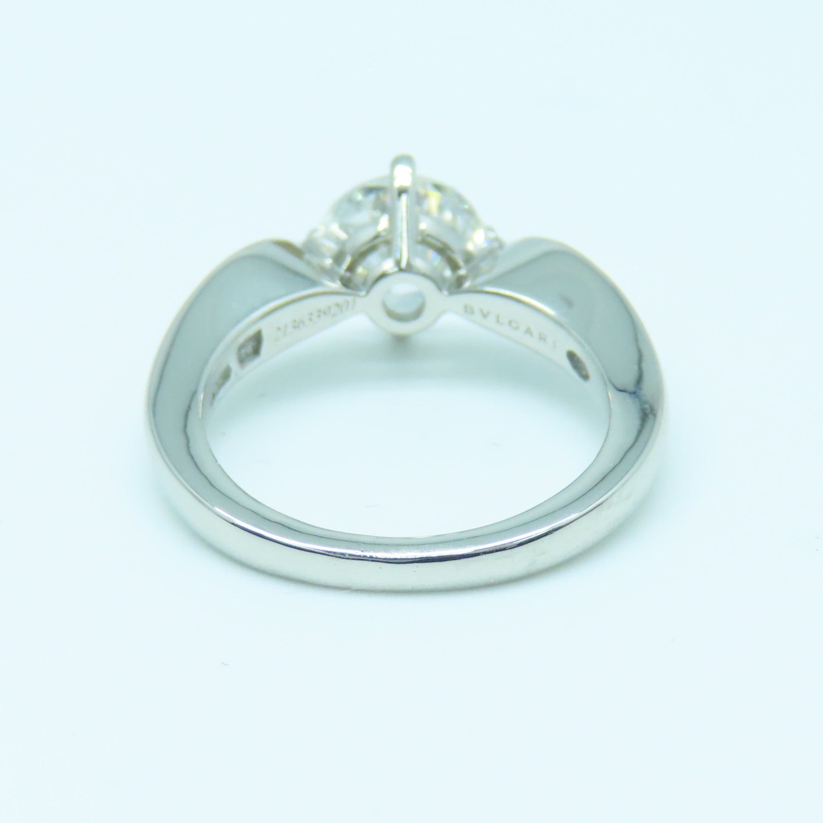 BVLGARI PT950 Platinum Dedicata A Venezia Ring 1.51ct Diamond Ring US#4.25