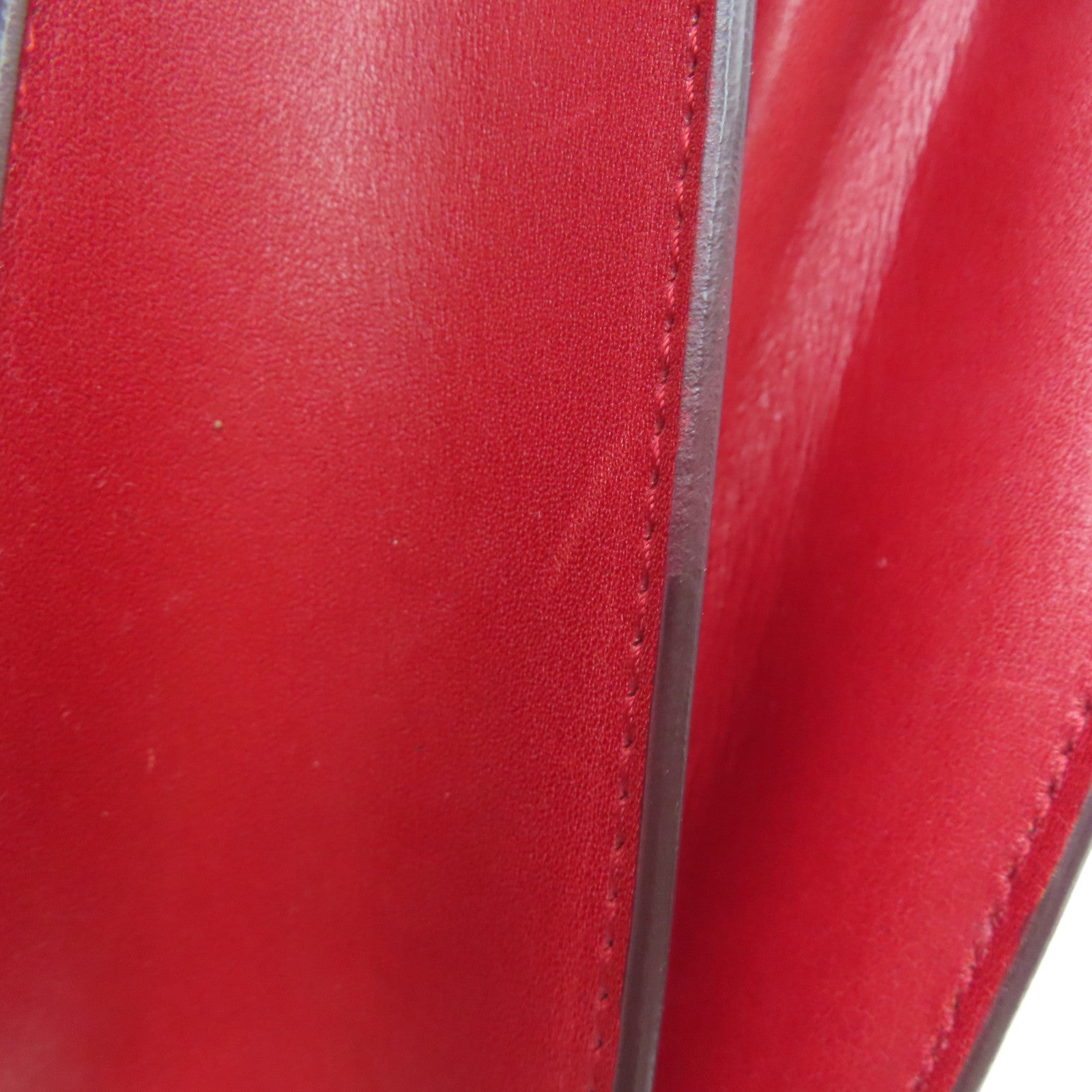 CELINE 【激減優惠】牛皮皮革Box Shoulder Bag金扣肩背袋紅色