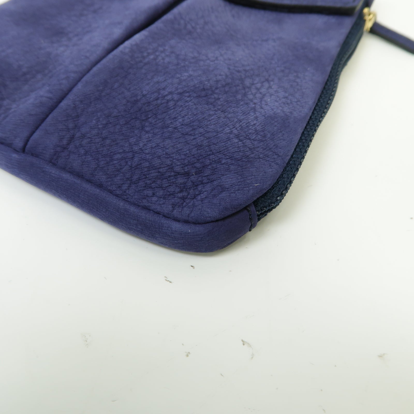 FENDI 麂皮皮革Waist Bag金扣腰包藍色