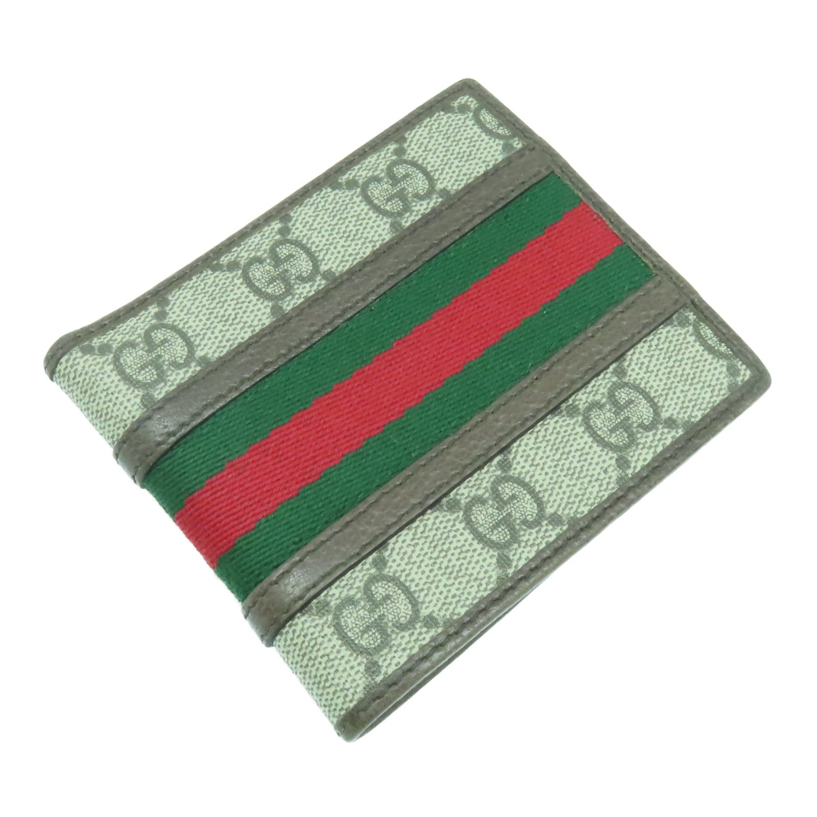 GUCCI 塗層帆布Wallet金扣錢包啡色