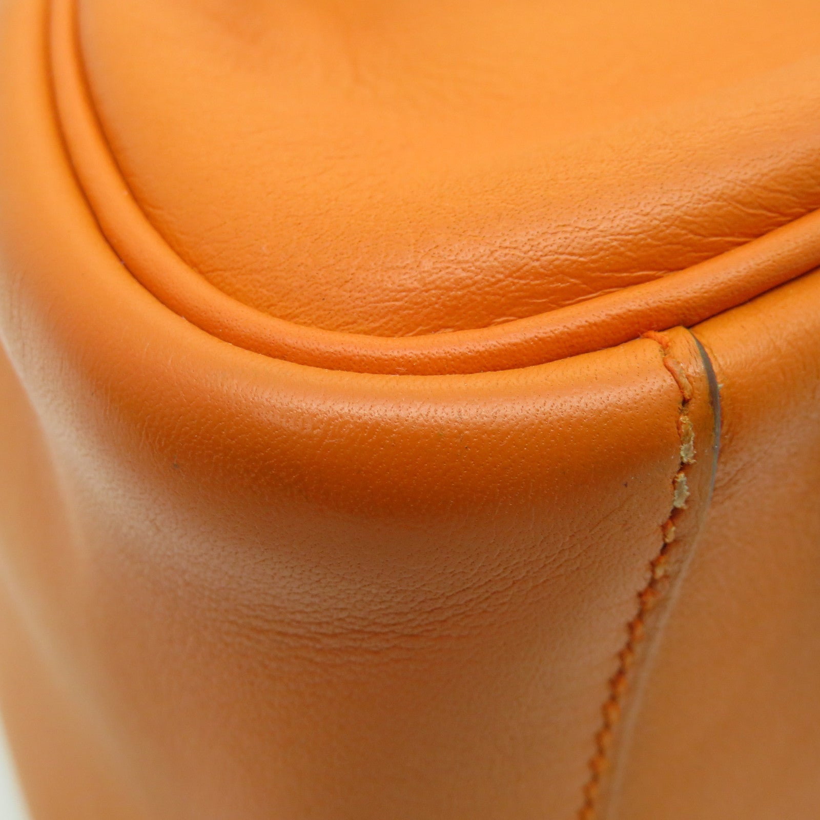HERMES Swift皮革Lindy 30银扣肩背袋Orange橙色
