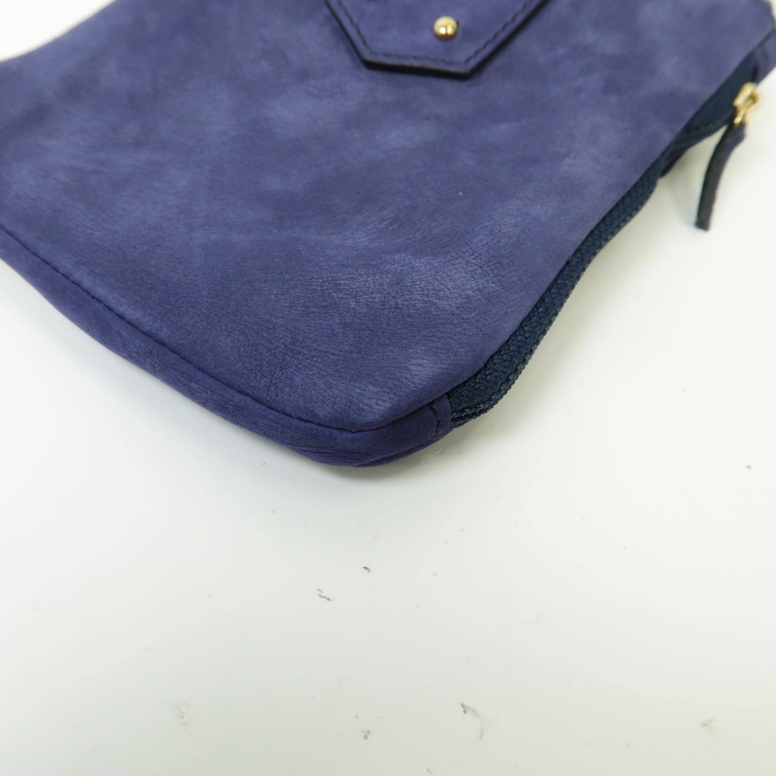 FENDI 麂皮皮革Waist Bag金扣腰包藍色