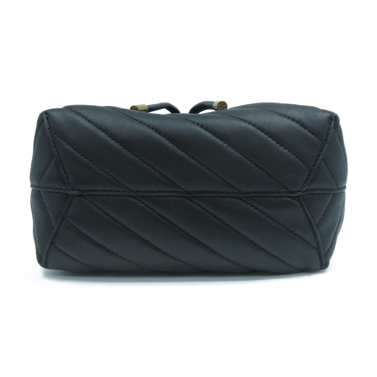 Tory Burch 牛皮皮革Shoulder Bag金扣手挽肩背兩用袋黑色