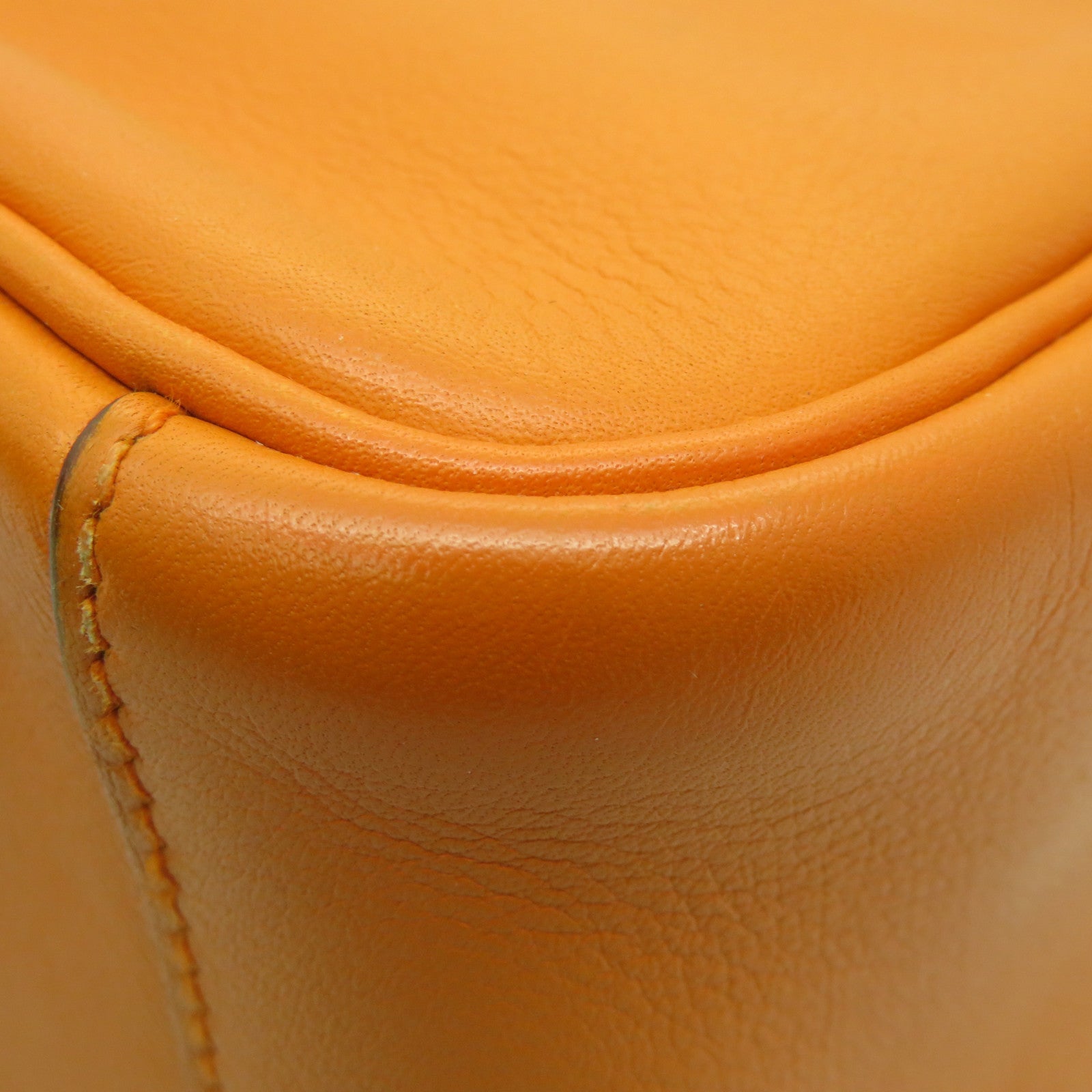 HERMES Swift皮革Lindy 30银扣肩背袋Orange橙色