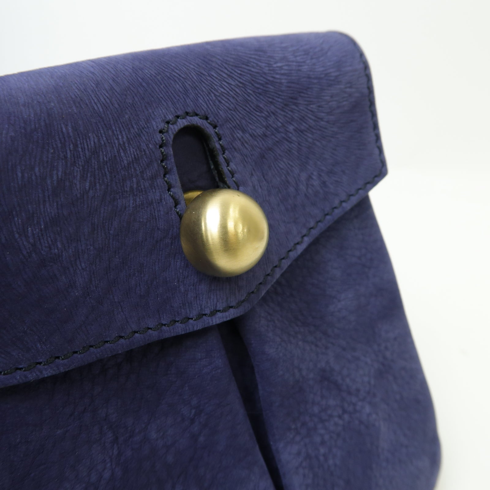 FENDI 麂皮皮革Waist Bag金扣腰包藍色