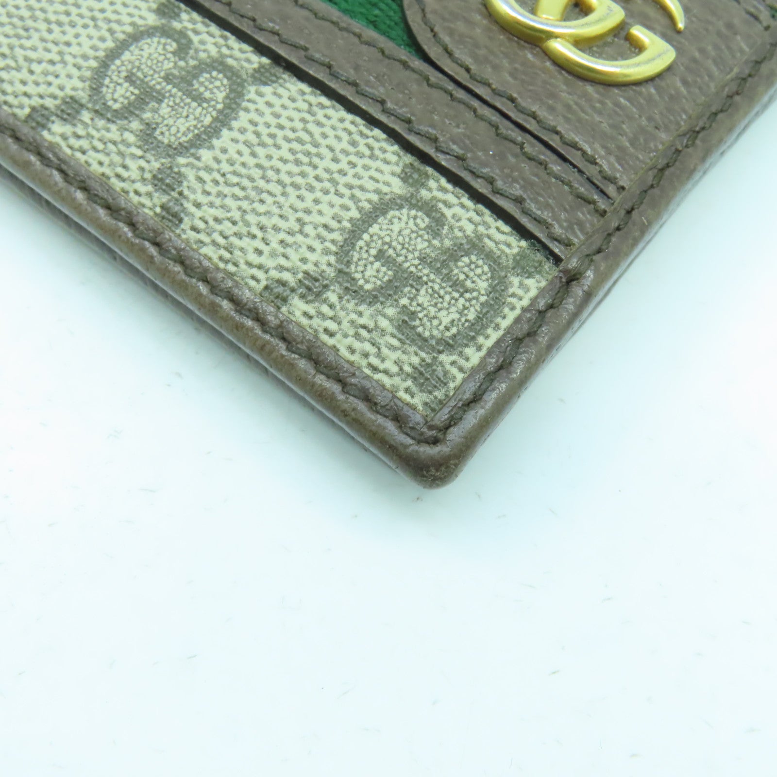 GUCCI 塗層帆布Wallet金扣錢包啡色