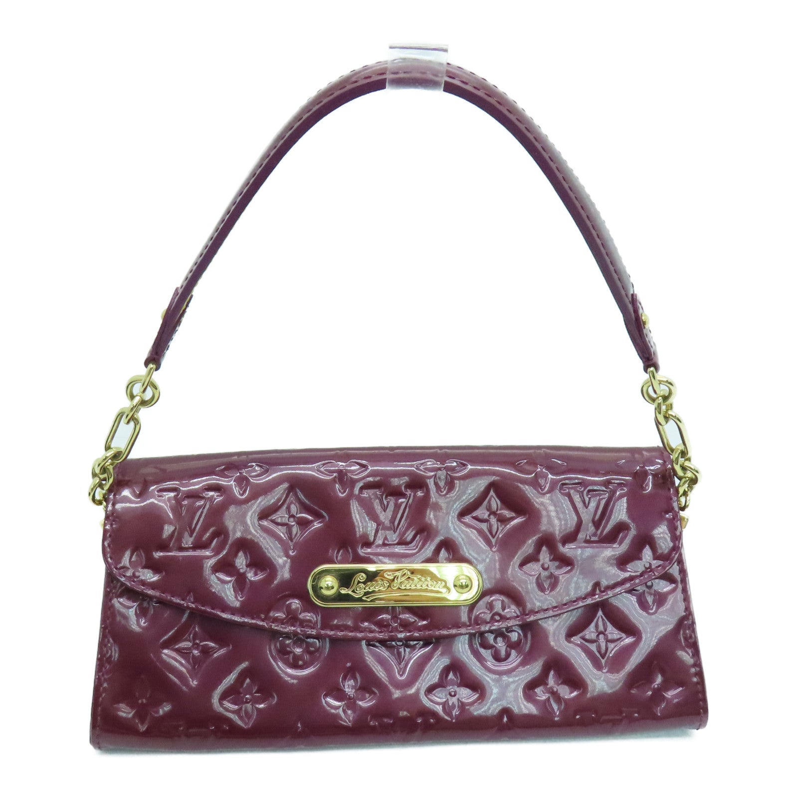 LOUIS VUITTON Vernis Sunset Boulevard 2 Way Bag金扣手挽肩背兩用袋紅色