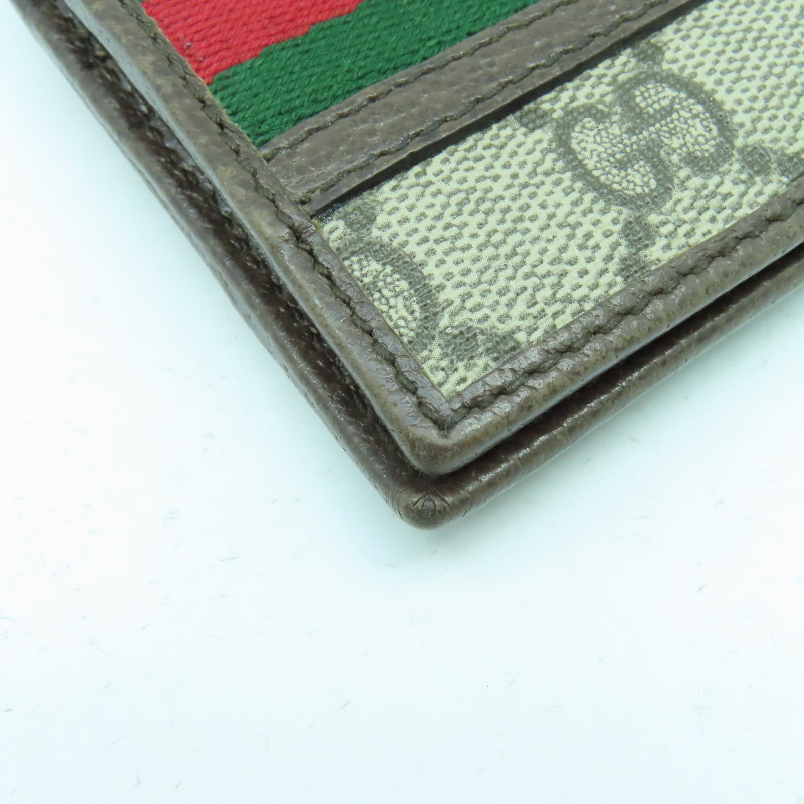 GUCCI 塗層帆布Wallet金扣錢包啡色