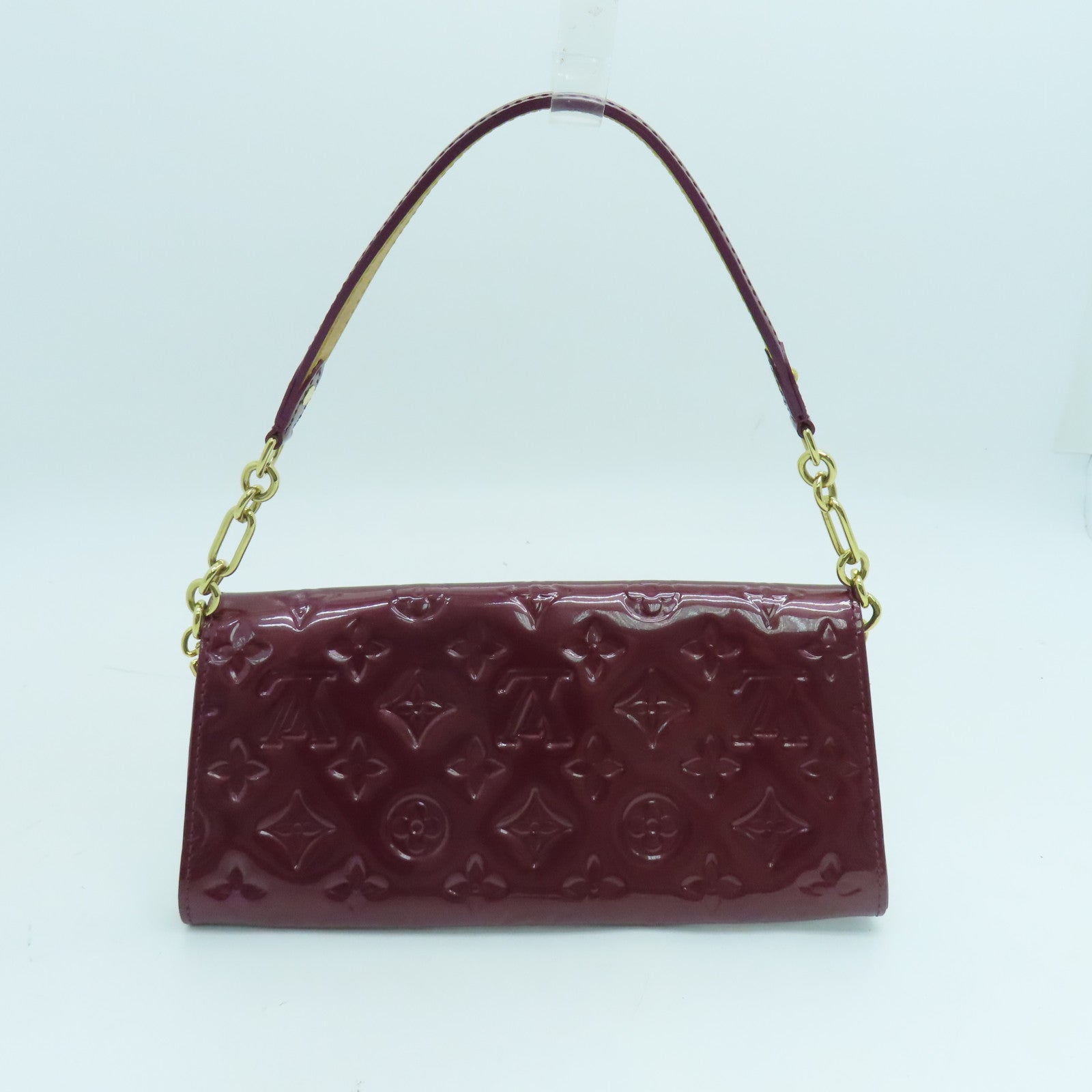 LOUIS VUITTON Vernis Sunset Boulevard 2 Way Bag金扣手挽肩背兩用袋紅色