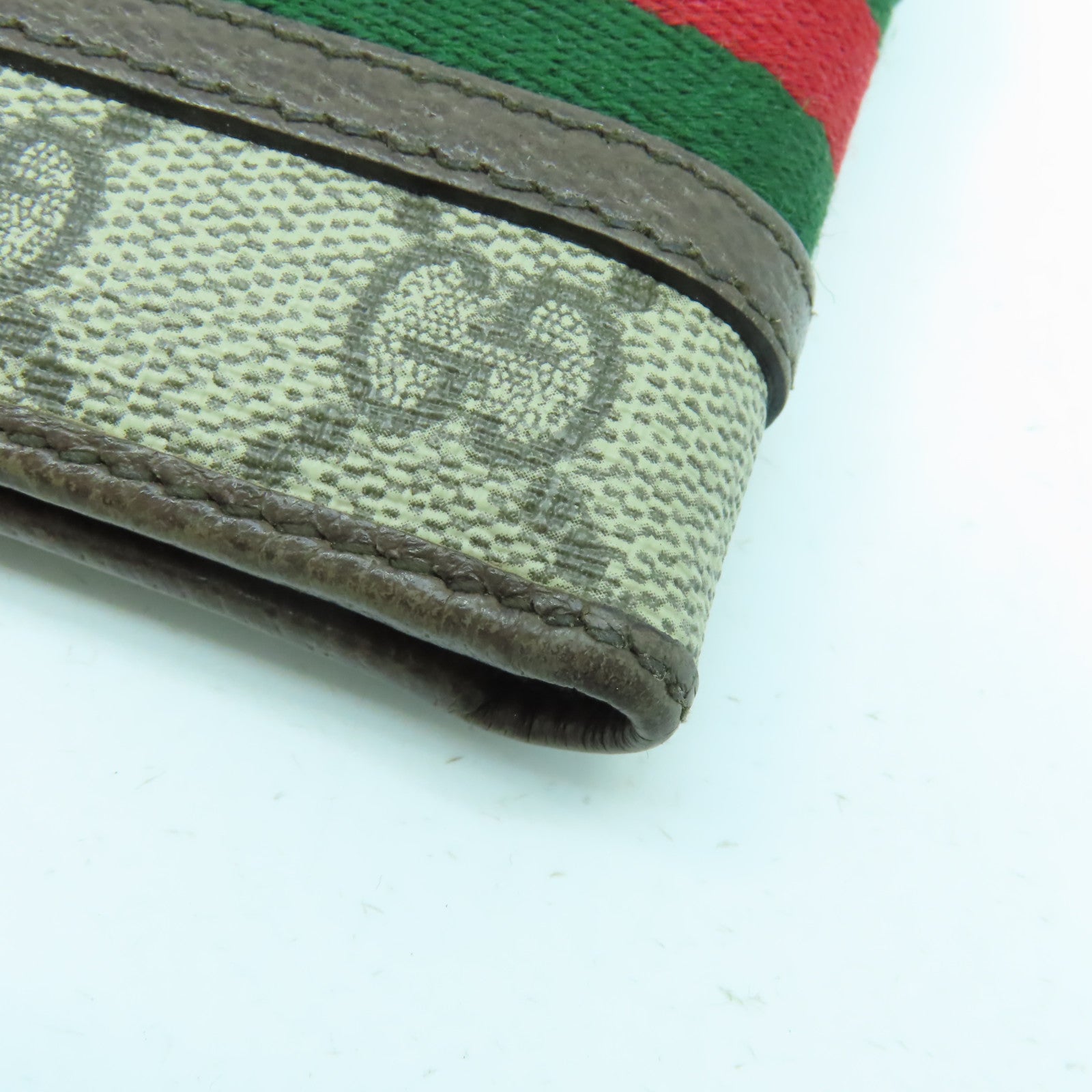 GUCCI 塗層帆布Wallet金扣錢包啡色