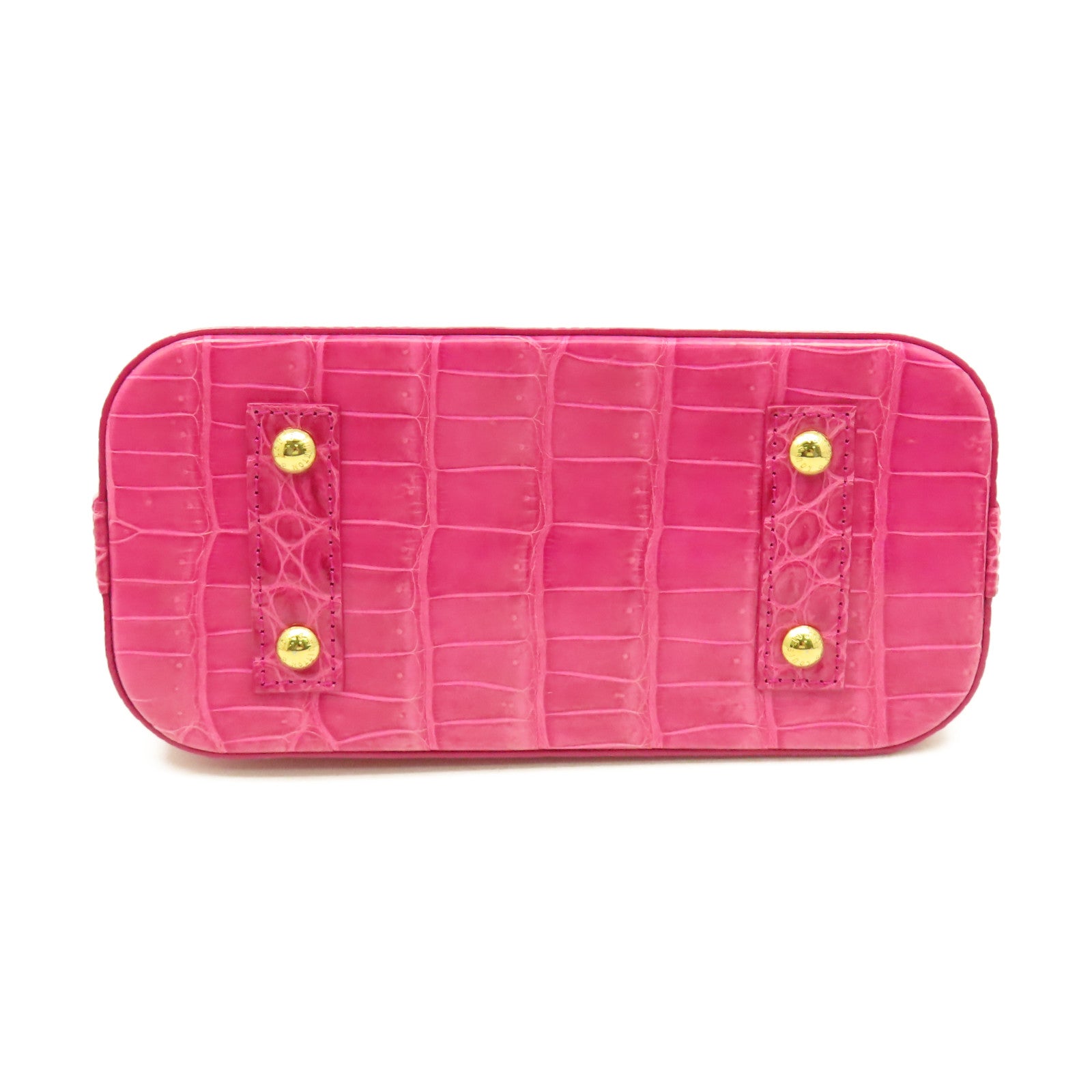 LOUIS VUITTON 鱷魚皮革Alma 2Way Shoulder Bag手挽肩背兩用袋粉紅色