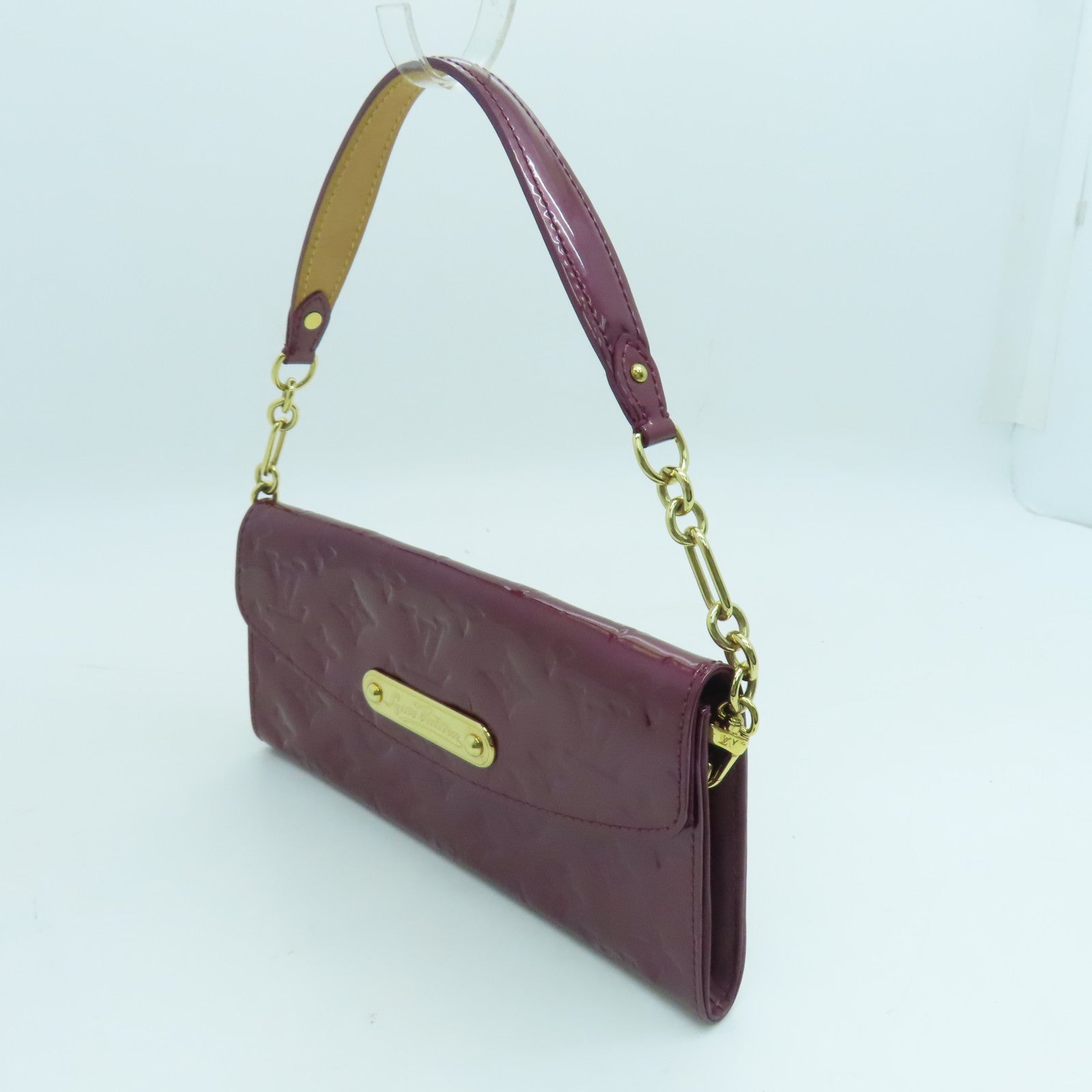 LOUIS VUITTON Vernis Sunset Boulevard 2 Way Bag金扣手挽肩背兩用袋紅色