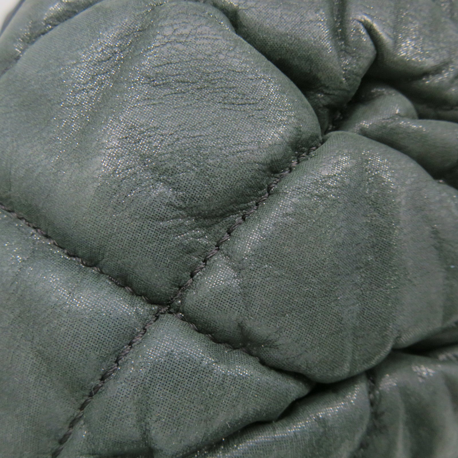 CHANEL [Sharp Discount] Lingge Cowhide Leather Chain Shoulder 2way Shoulder Bag Dark Green/Black