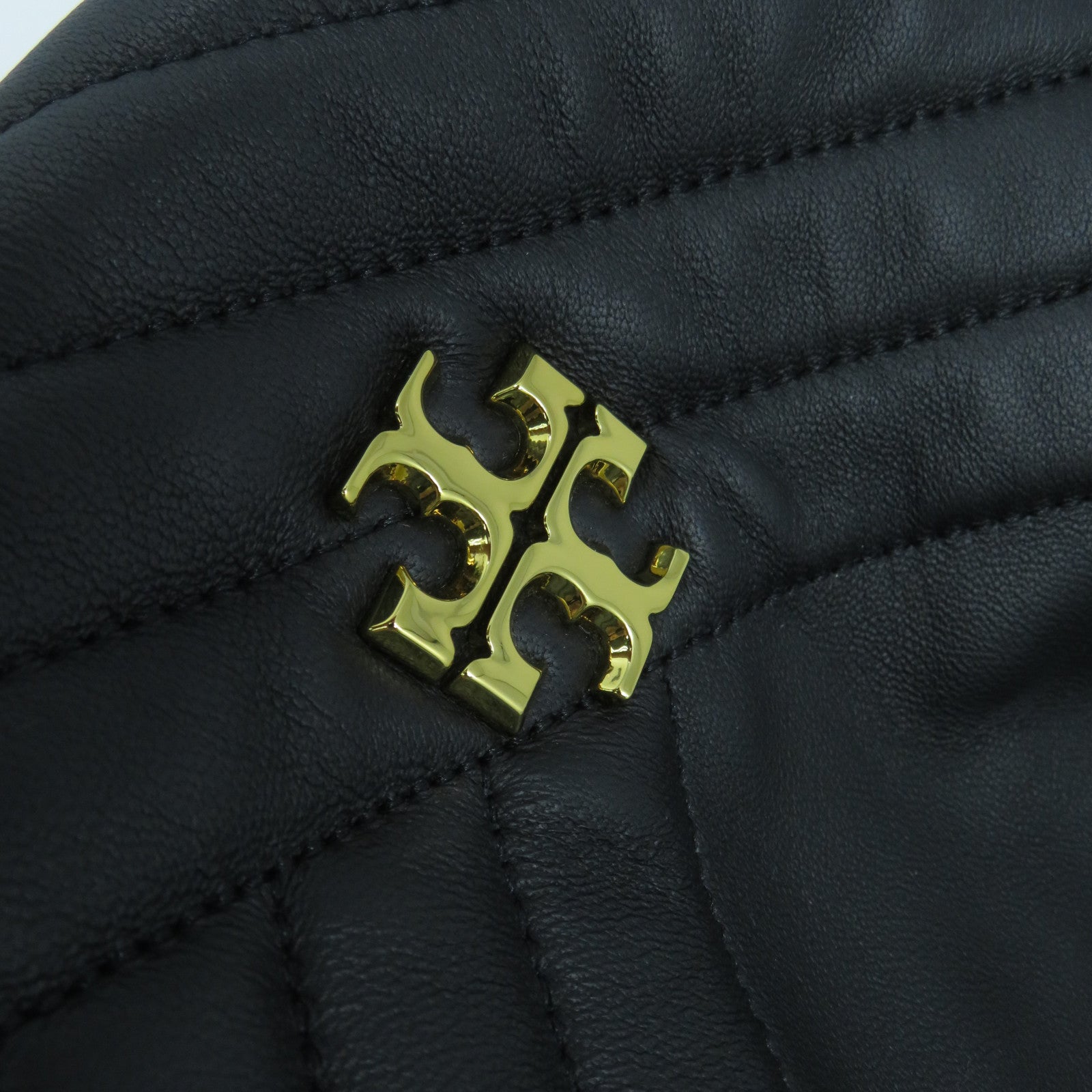 Tory Burch 牛皮皮革Shoulder Bag金扣手挽肩背兩用袋黑色