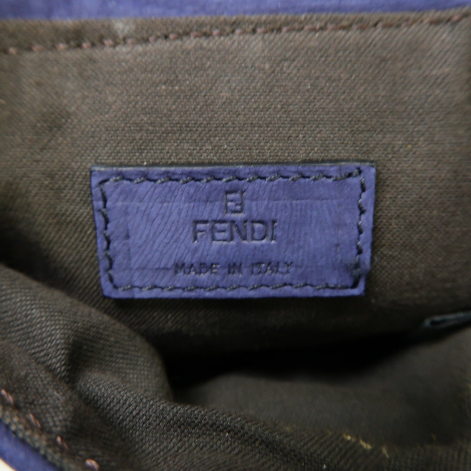 FENDI 麂皮皮革Waist Bag金扣腰包藍色