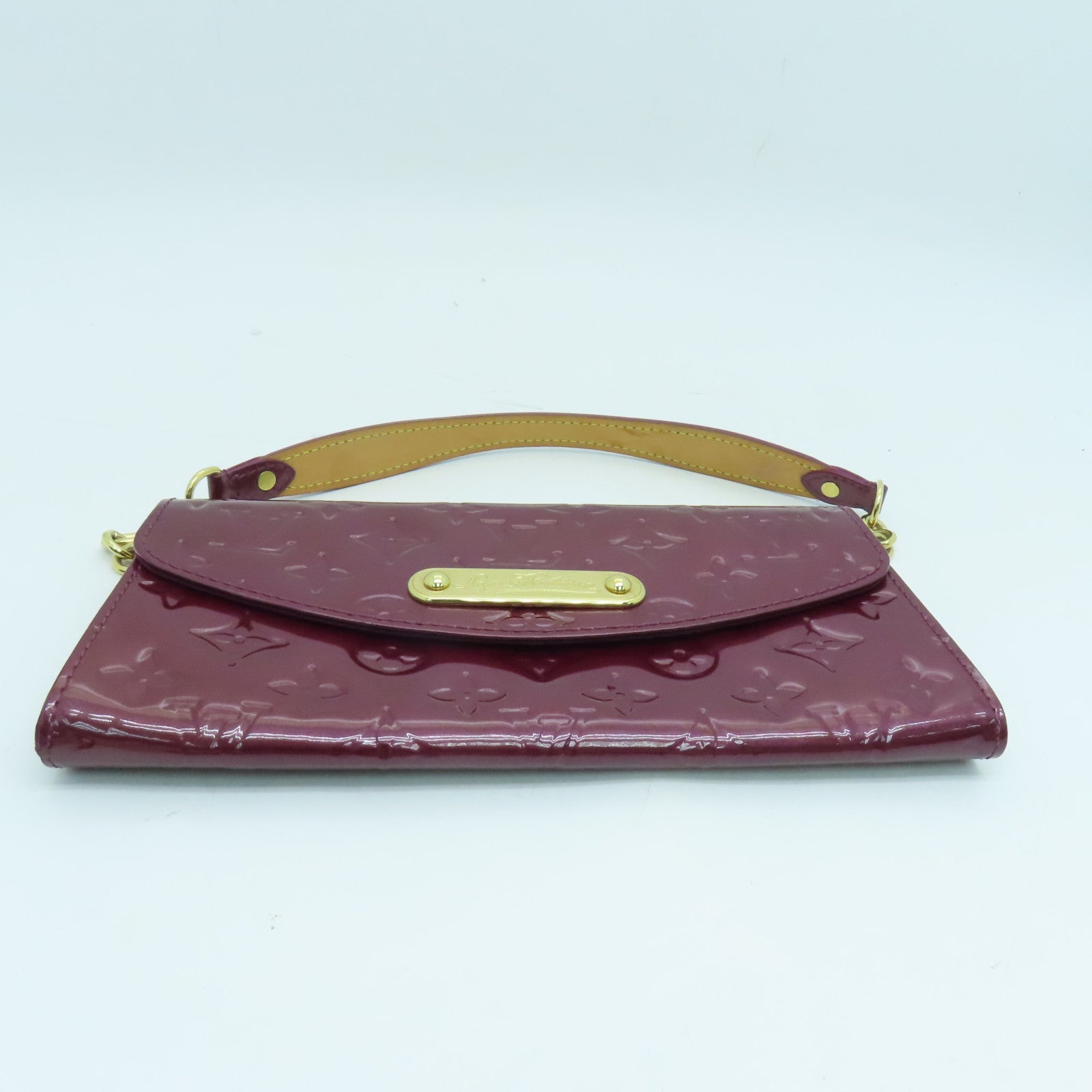 LOUIS VUITTON Vernis Sunset Boulevard 2 Way Bag金扣手挽肩背兩用袋紅色