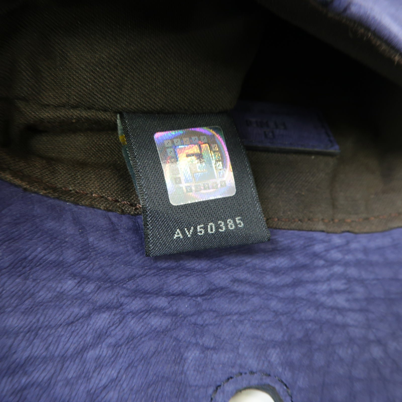 FENDI 麂皮皮革Waist Bag金扣腰包藍色