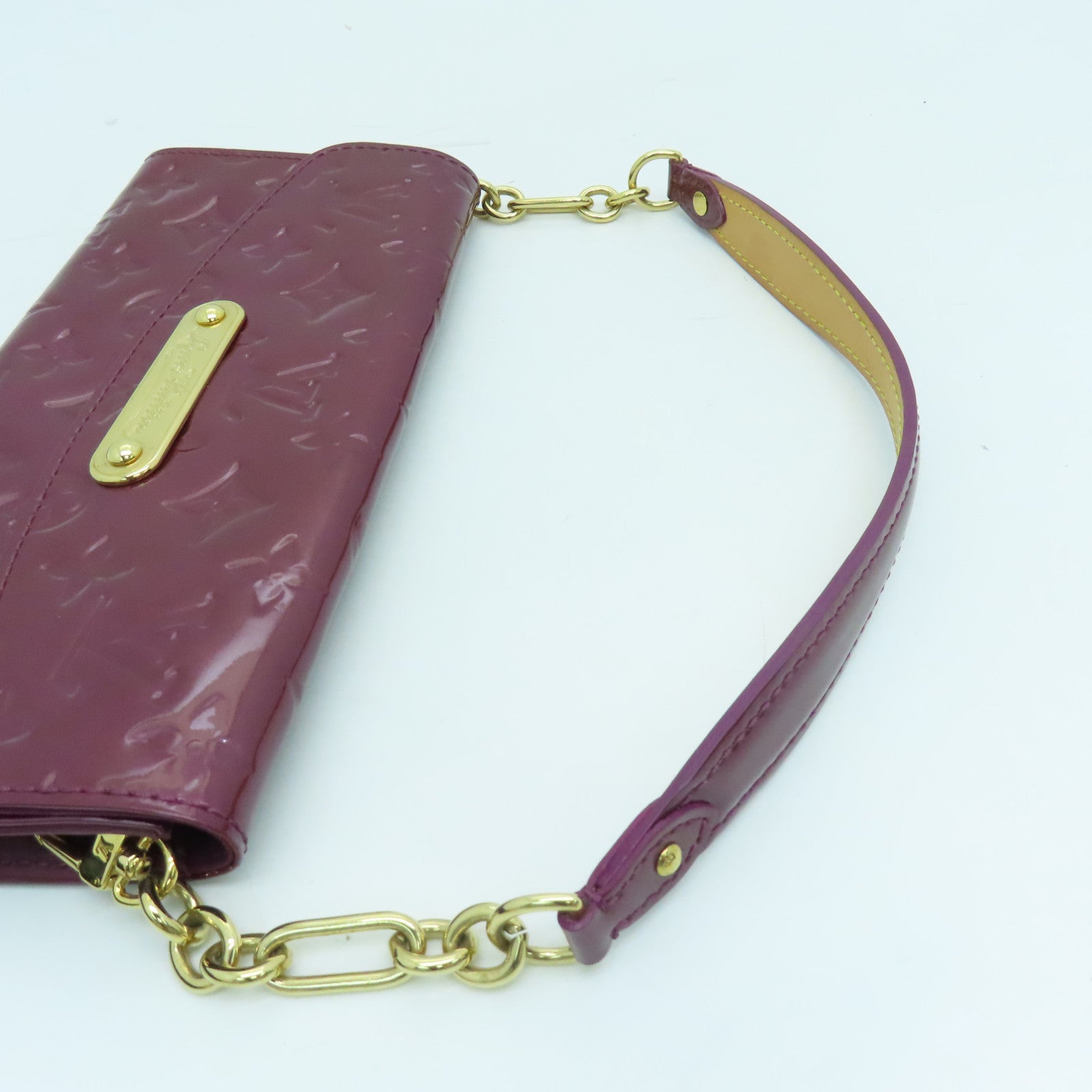 LOUIS VUITTON Vernis Sunset Boulevard 2 Way Bag金扣手挽肩背兩用袋紅色