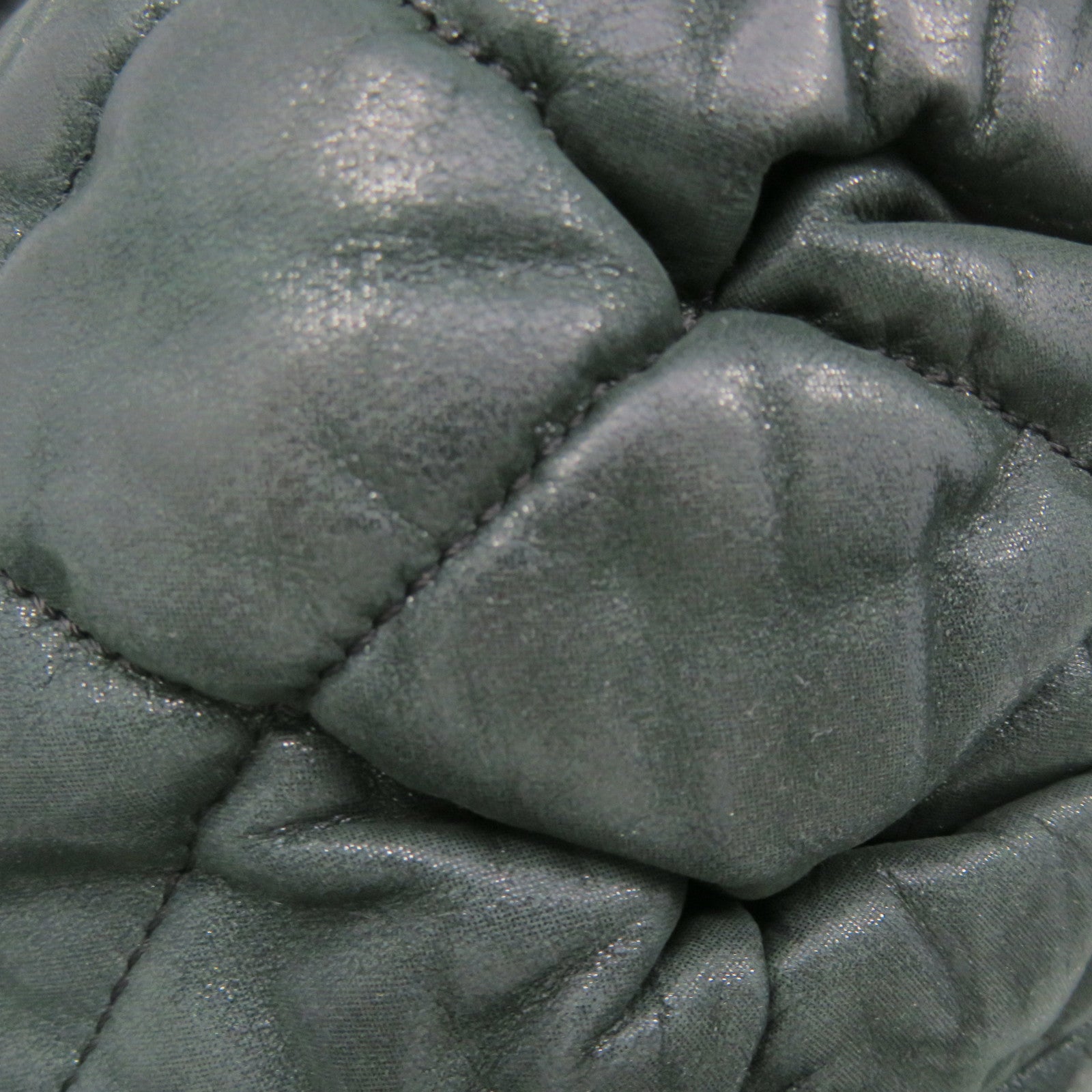 CHANEL [Sharp Discount] Lingge Cowhide Leather Chain Shoulder 2way Shoulder Bag Dark Green/Black