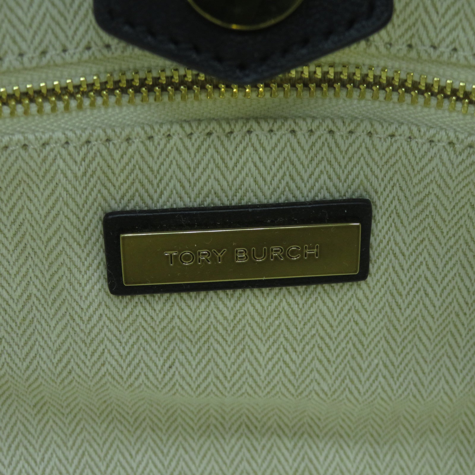 Tory Burch 牛皮皮革Shoulder Bag金扣手挽肩背兩用袋黑色