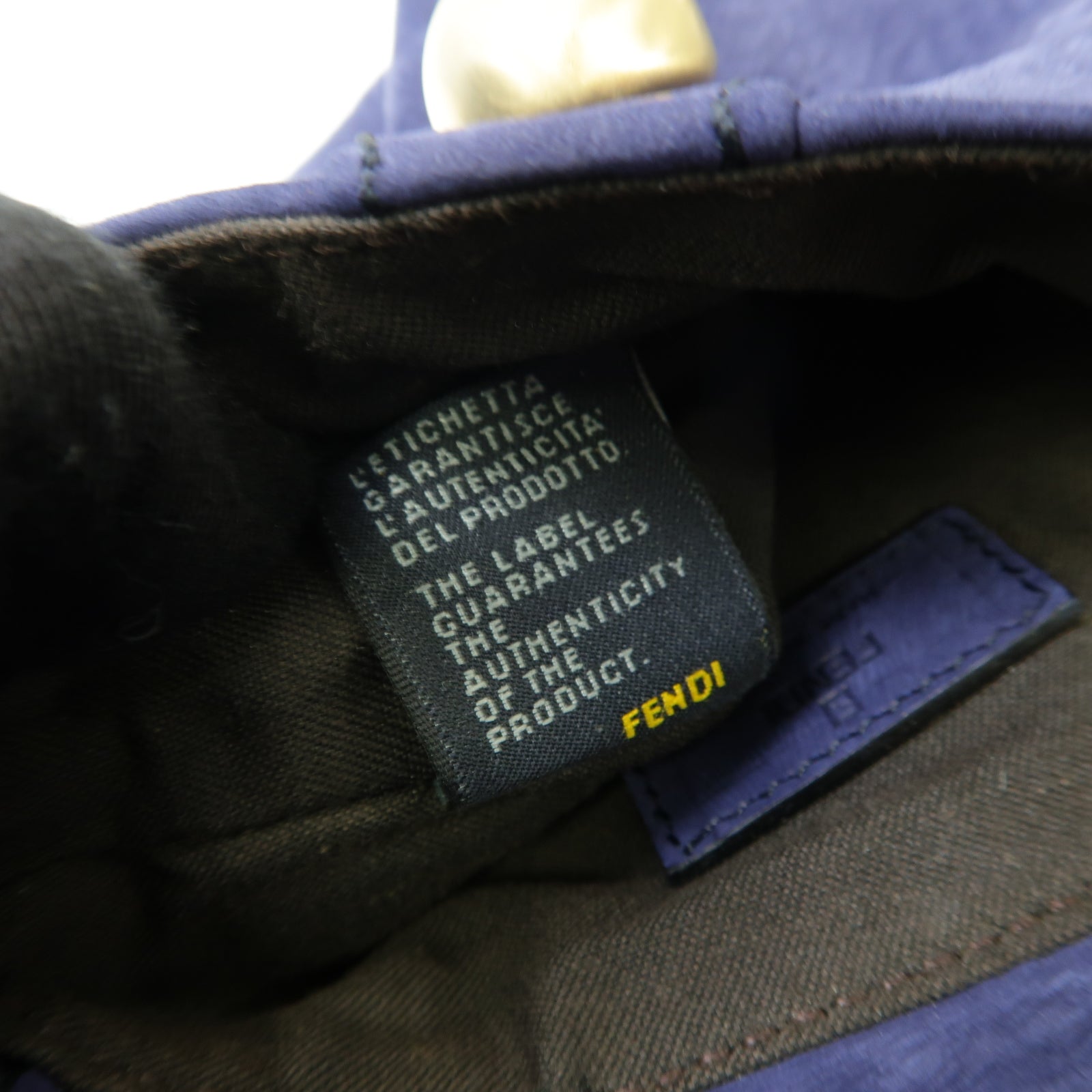 FENDI 麂皮皮革Waist Bag金扣腰包藍色