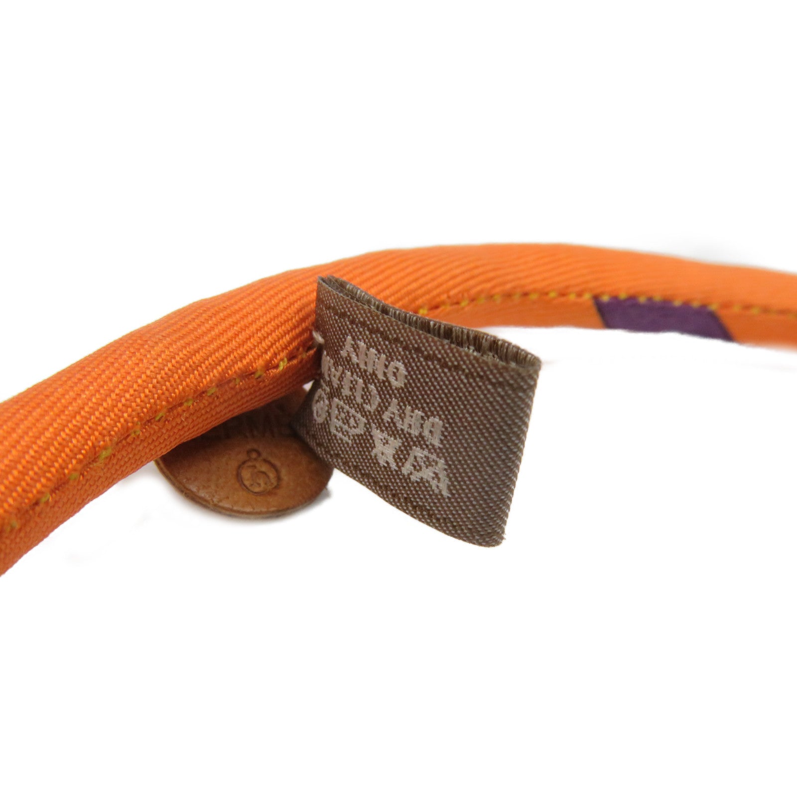 HERMES 【激減優惠】絲質Choker頸圈項鍊紫色/橙色