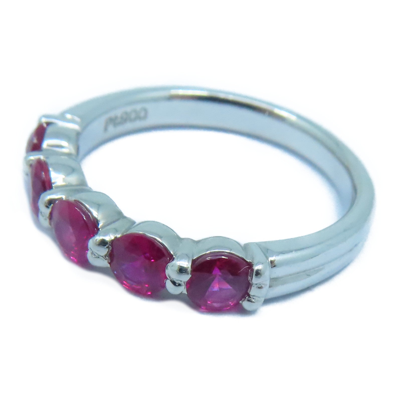 JEWELRY 【激减优惠】PT900铂金Ruby 1.1ct红宝石戒指US#6