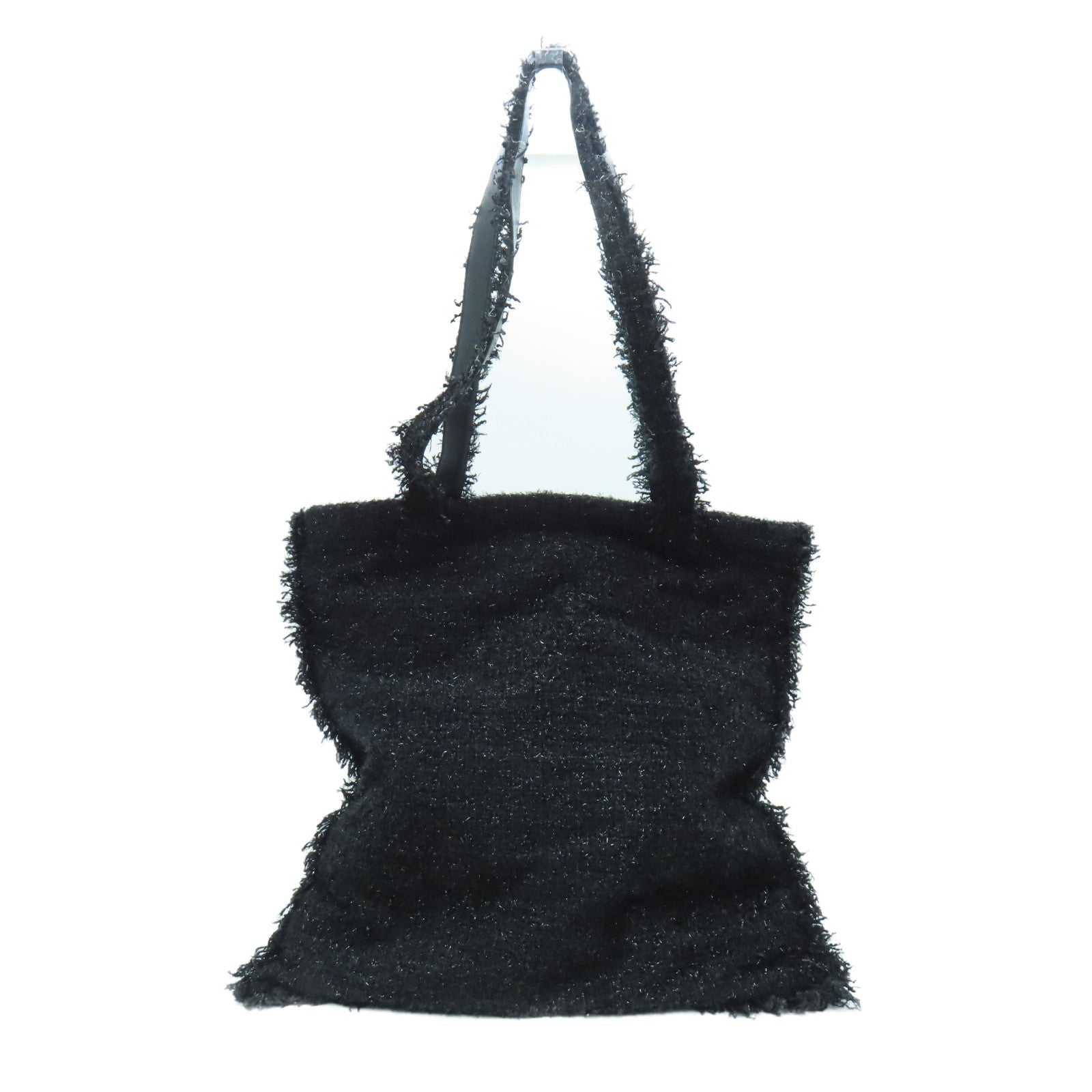 CHANEL 斜纹软呢Tote Bag手挽袋黑色