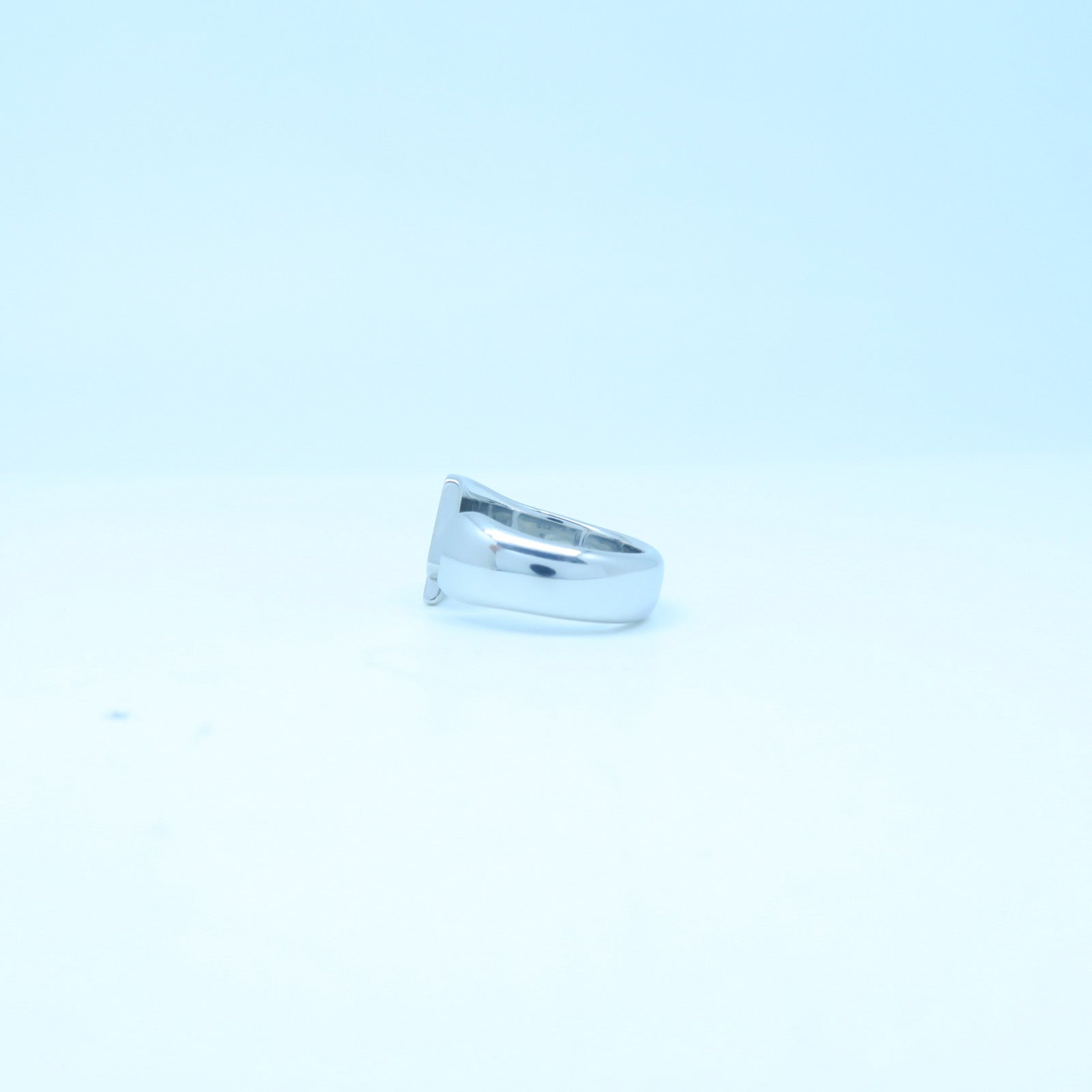 HERMES Metal Carrousel Ring Blue/Silver US#9.0