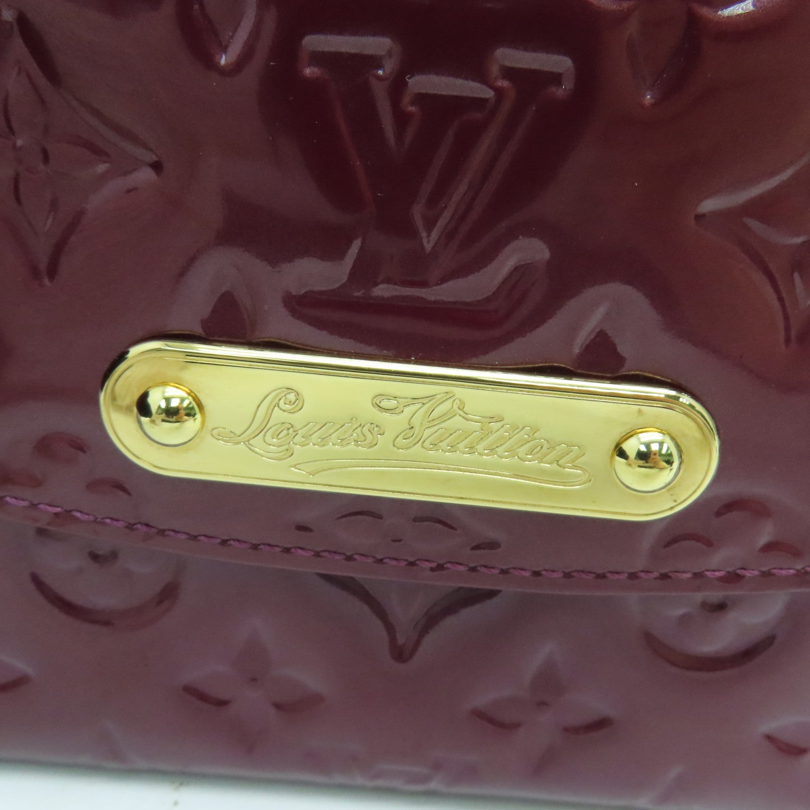 LOUIS VUITTON Vernis Sunset Boulevard 2 Way Bag金扣手挽肩背兩用袋紅色