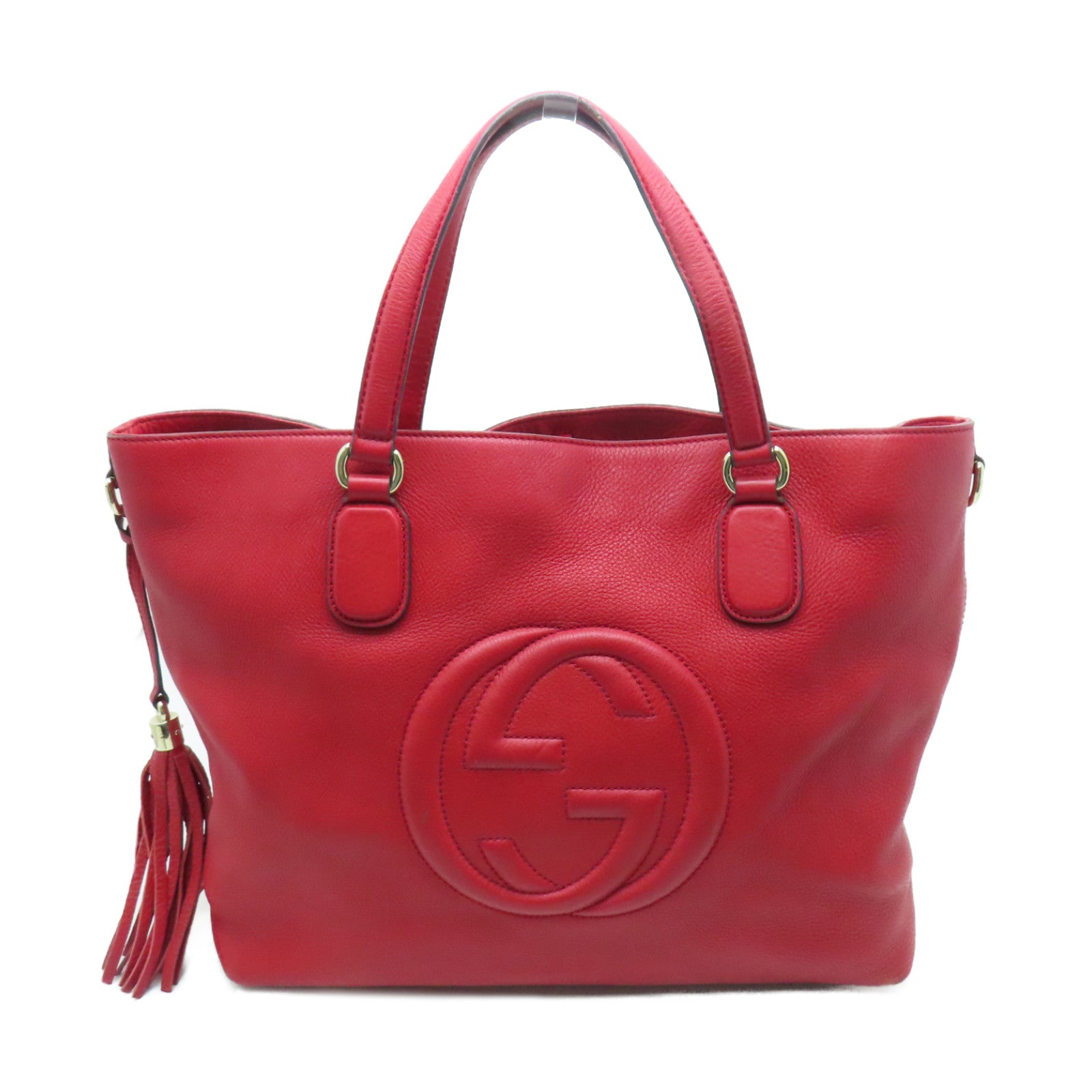 GUCCI 牛皮皮革Shoulder Bag金扣肩背袋紅色