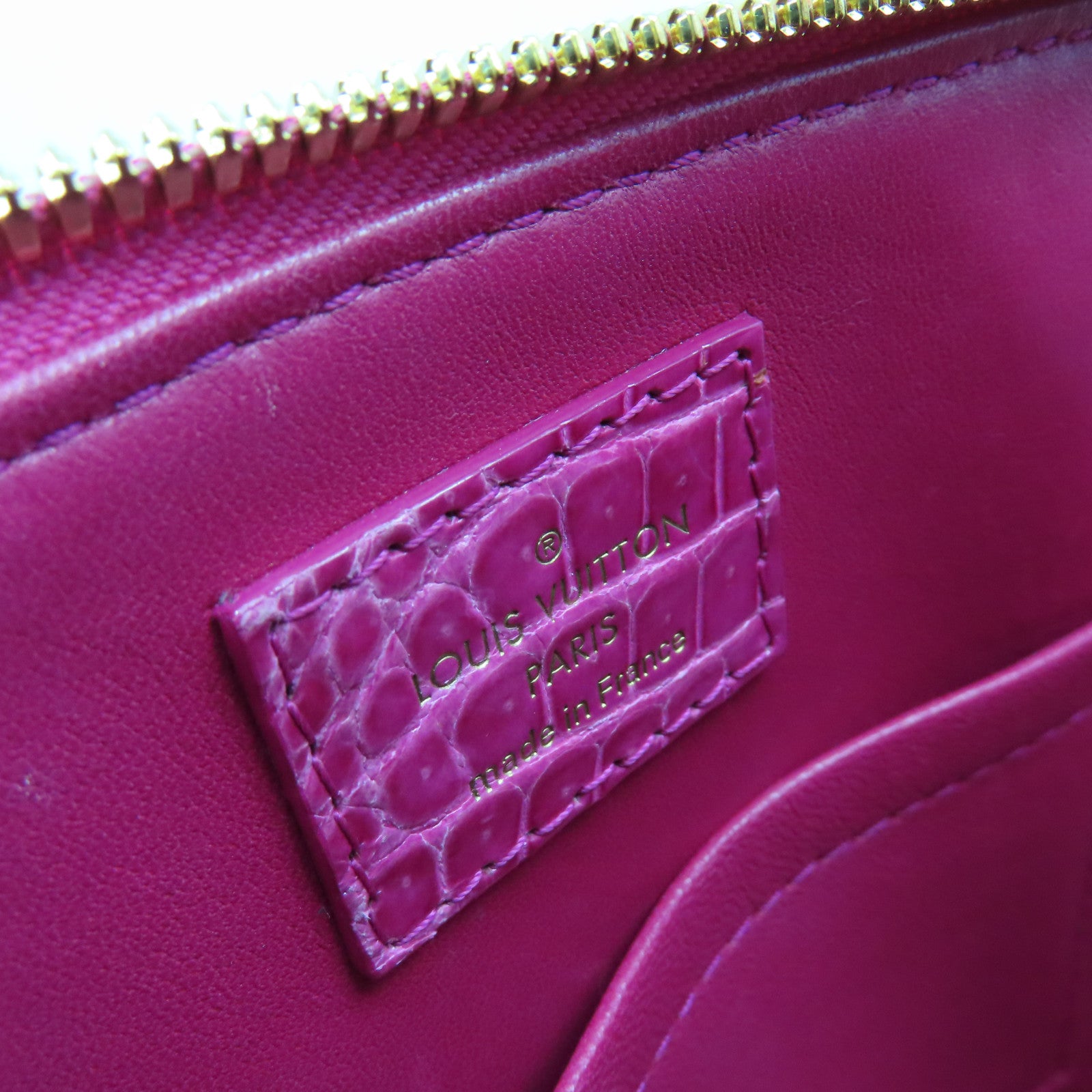 LOUIS VUITTON 鱷魚皮革Alma 2Way Shoulder Bag手挽肩背兩用袋粉紅色