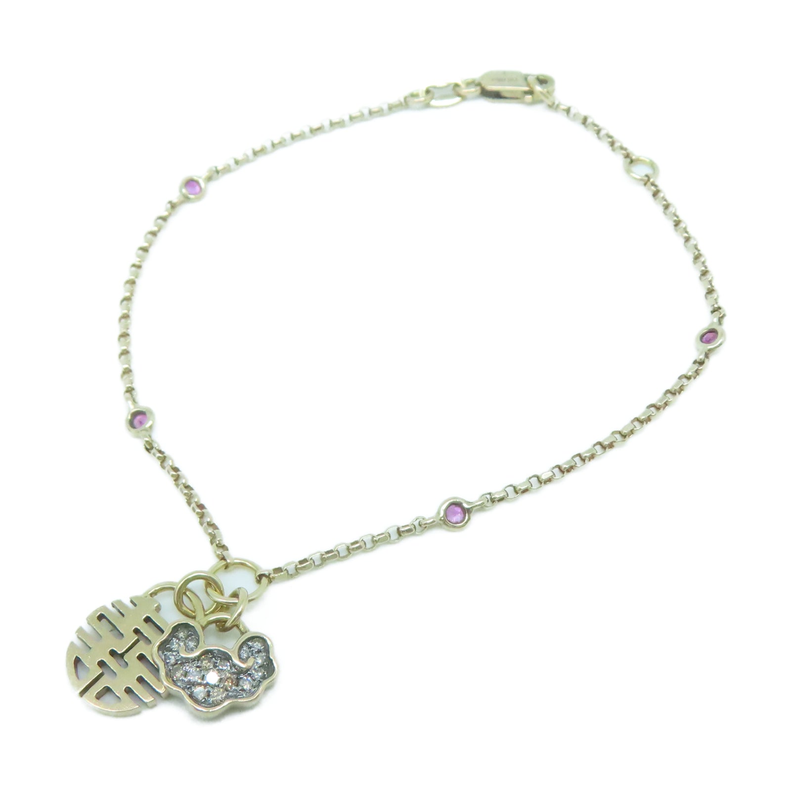 JEWELRY 18K黃金Bracelet 0.08ct鑽石手鏈