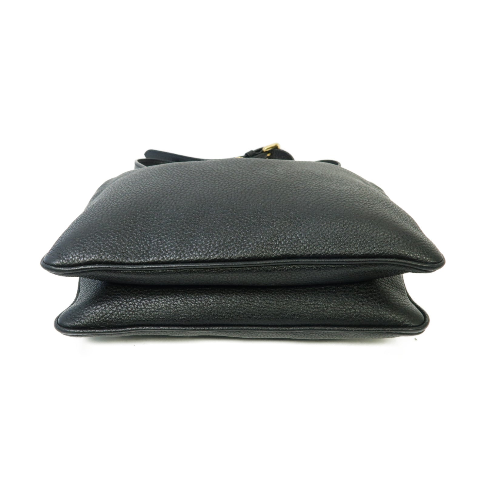 PRADA 牛皮皮革Shoulder Bag銀扣肩背袋黒色
