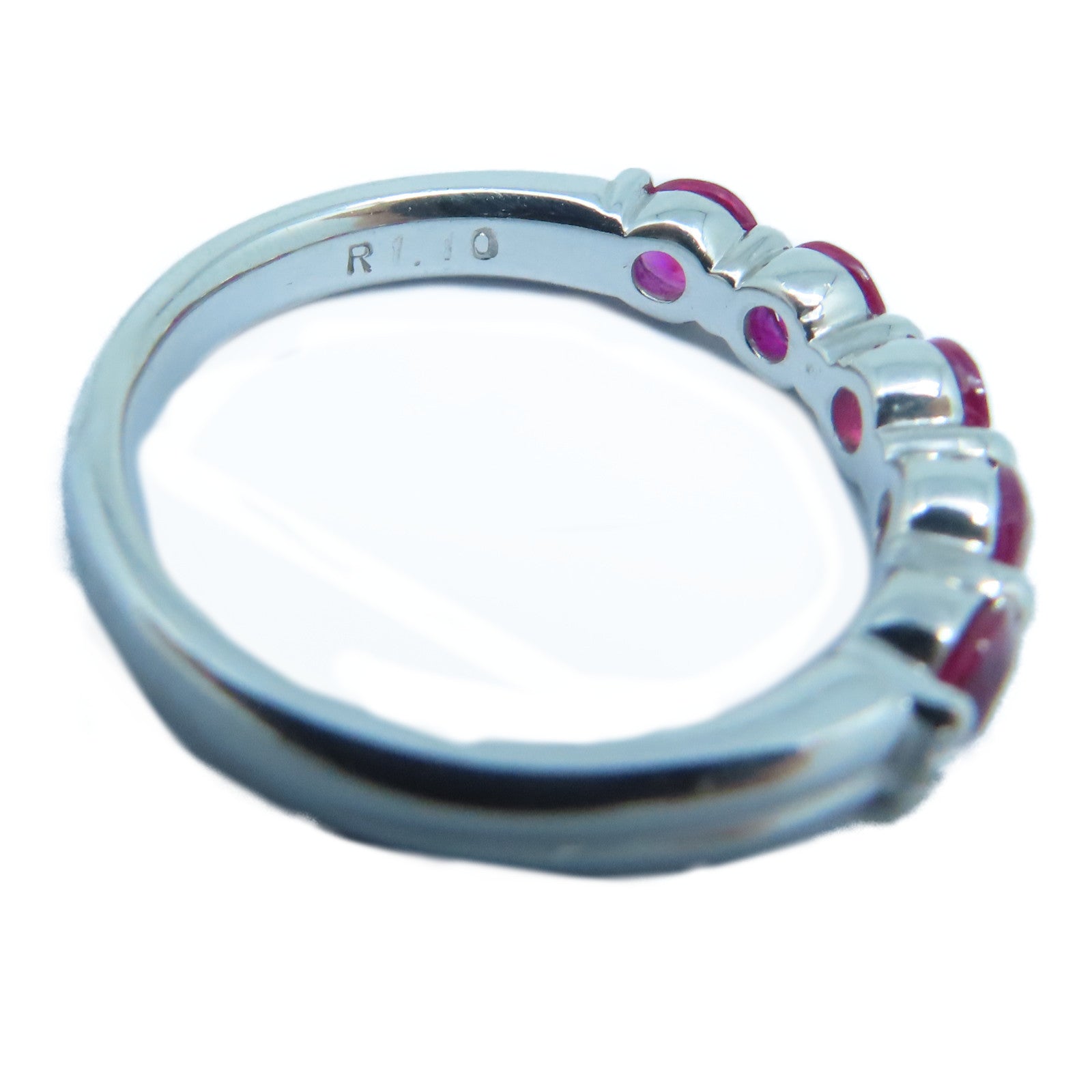 JEWELRY 【激减优惠】PT900铂金Ruby 1.1ct红宝石戒指US#6