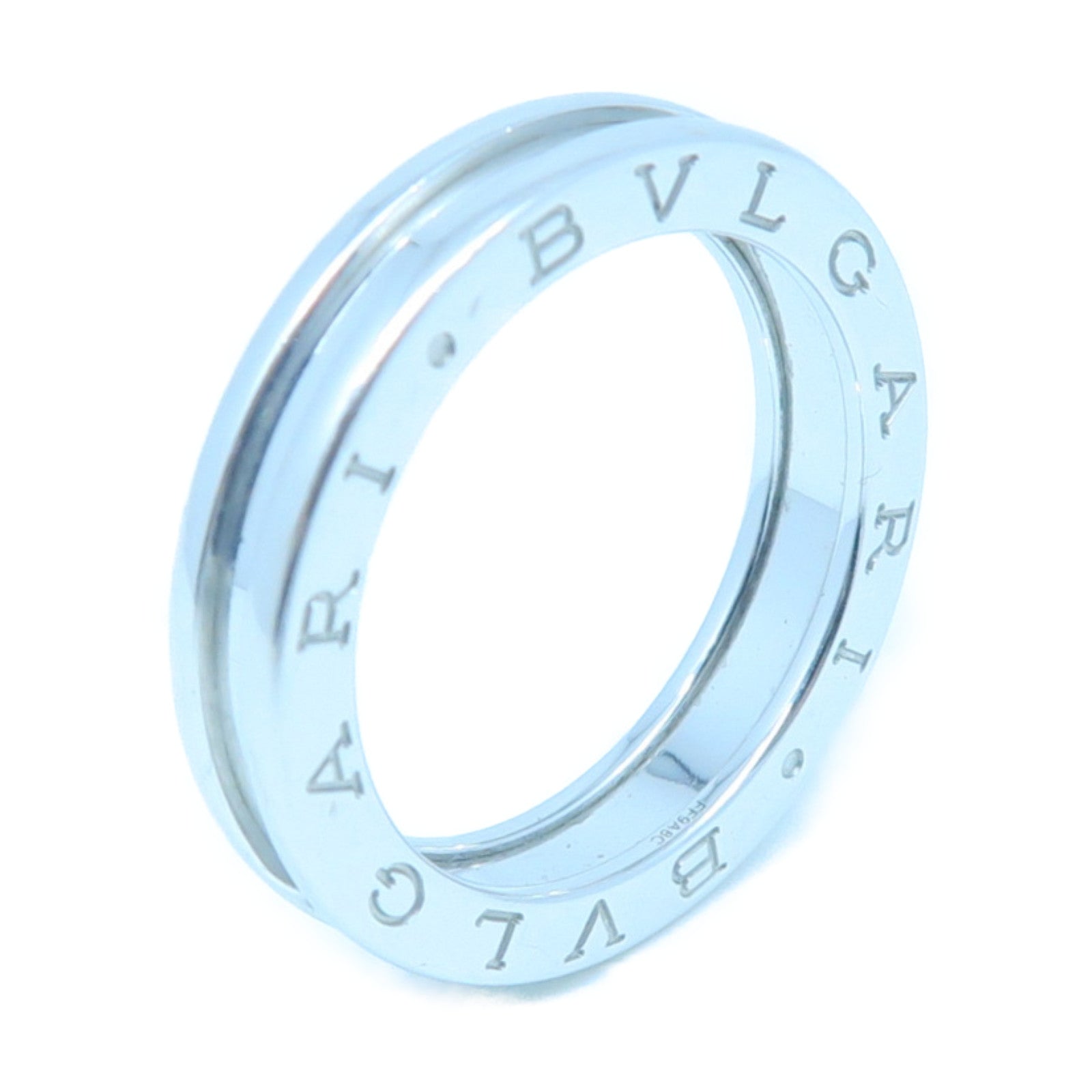 BVLGARI 18K White Gold B-Zero1 Ring Silver #58 US#8.0