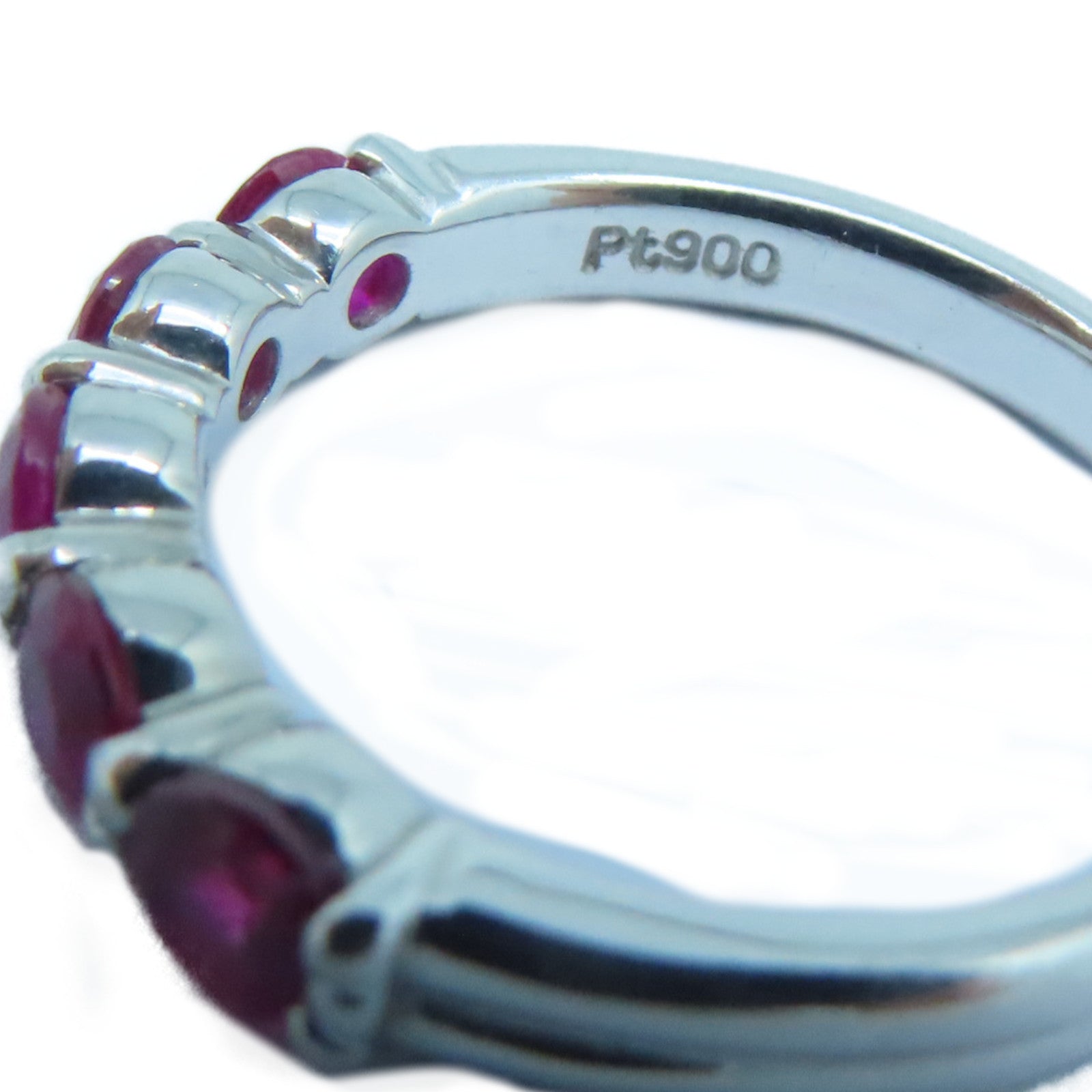 JEWELRY 【激减优惠】PT900铂金Ruby 1.1ct红宝石戒指US#6