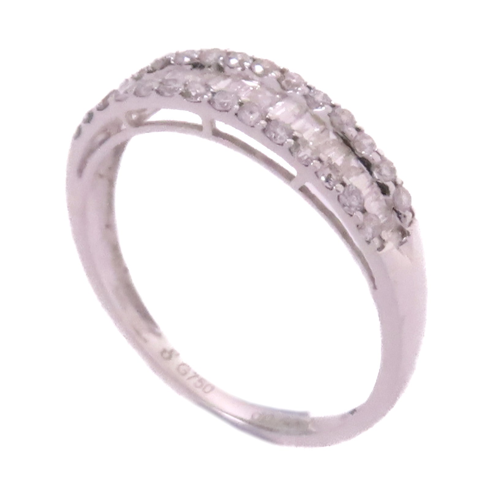 JEWELRY 18K白金/0.50ct鑽石Diamond Ring戒指US#6.75