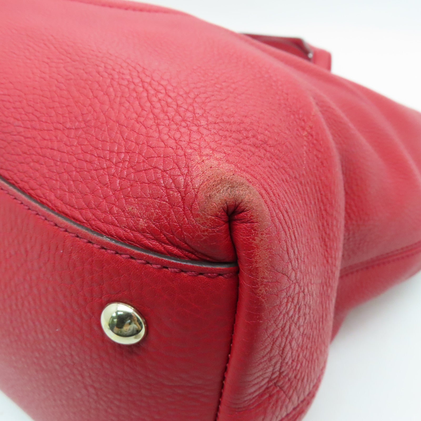 GUCCI 牛皮皮革Shoulder Bag金扣肩背袋紅色