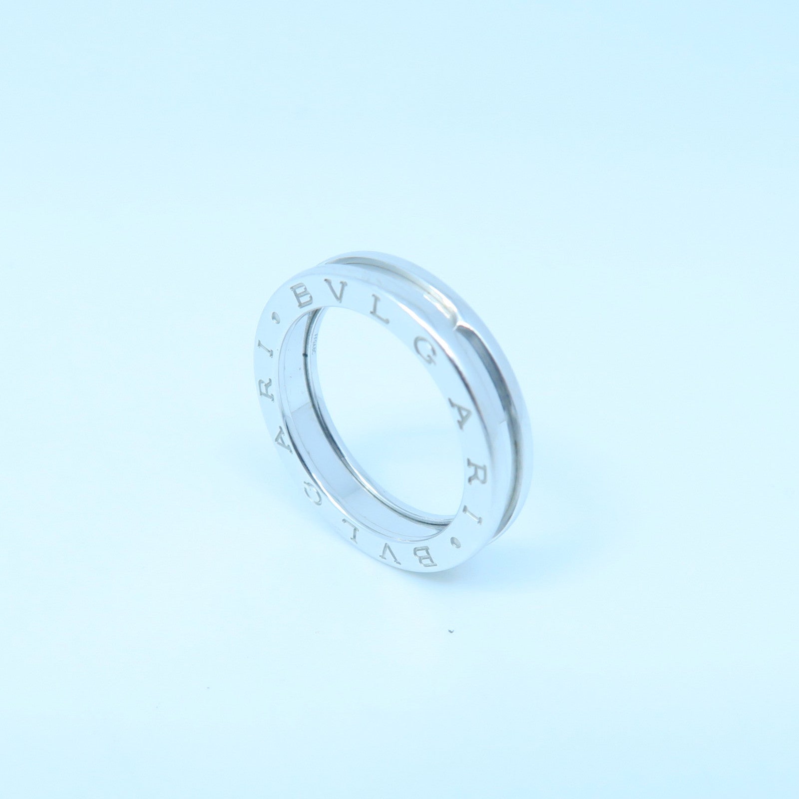 BVLGARI 18K White Gold B-Zero1 Ring Silver #58 US#8.0