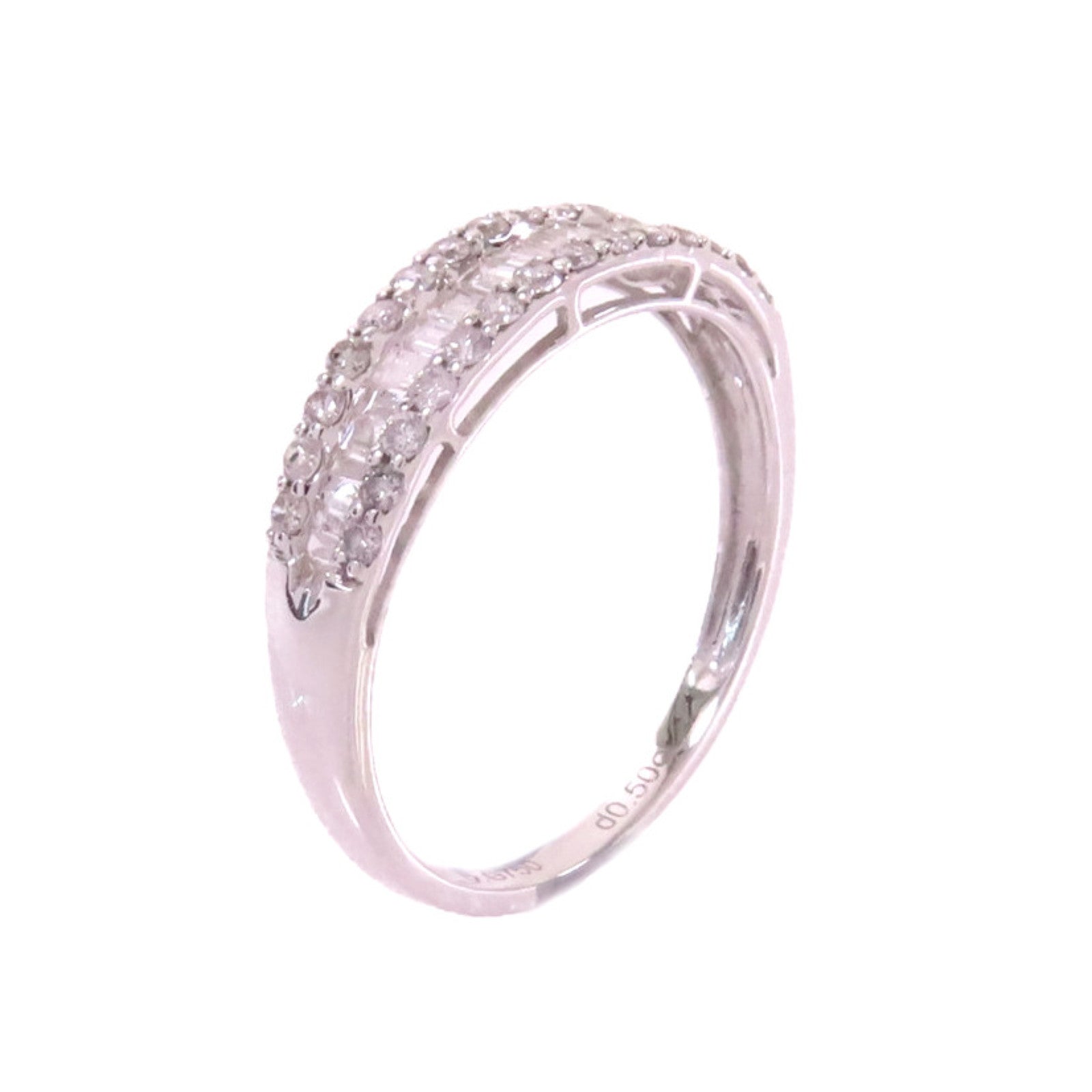 JEWELRY 18K白金/0.50ct鑽石Diamond Ring戒指US#6.75
