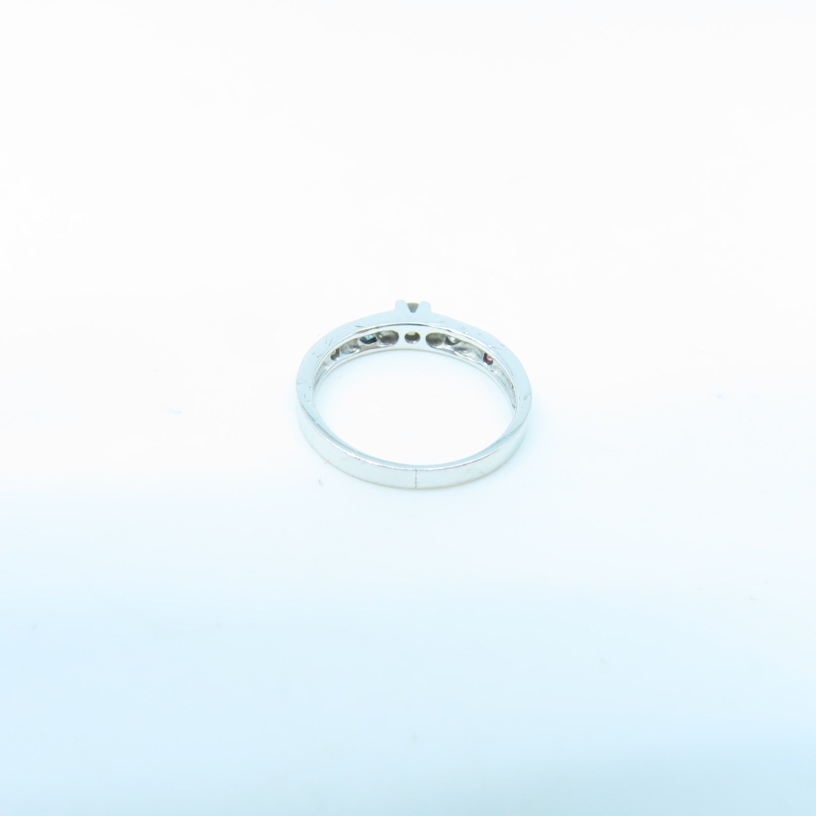 JEWELRY 900 Platinum Ring 0.11ct/0.13ct Diamond Ring US#6
