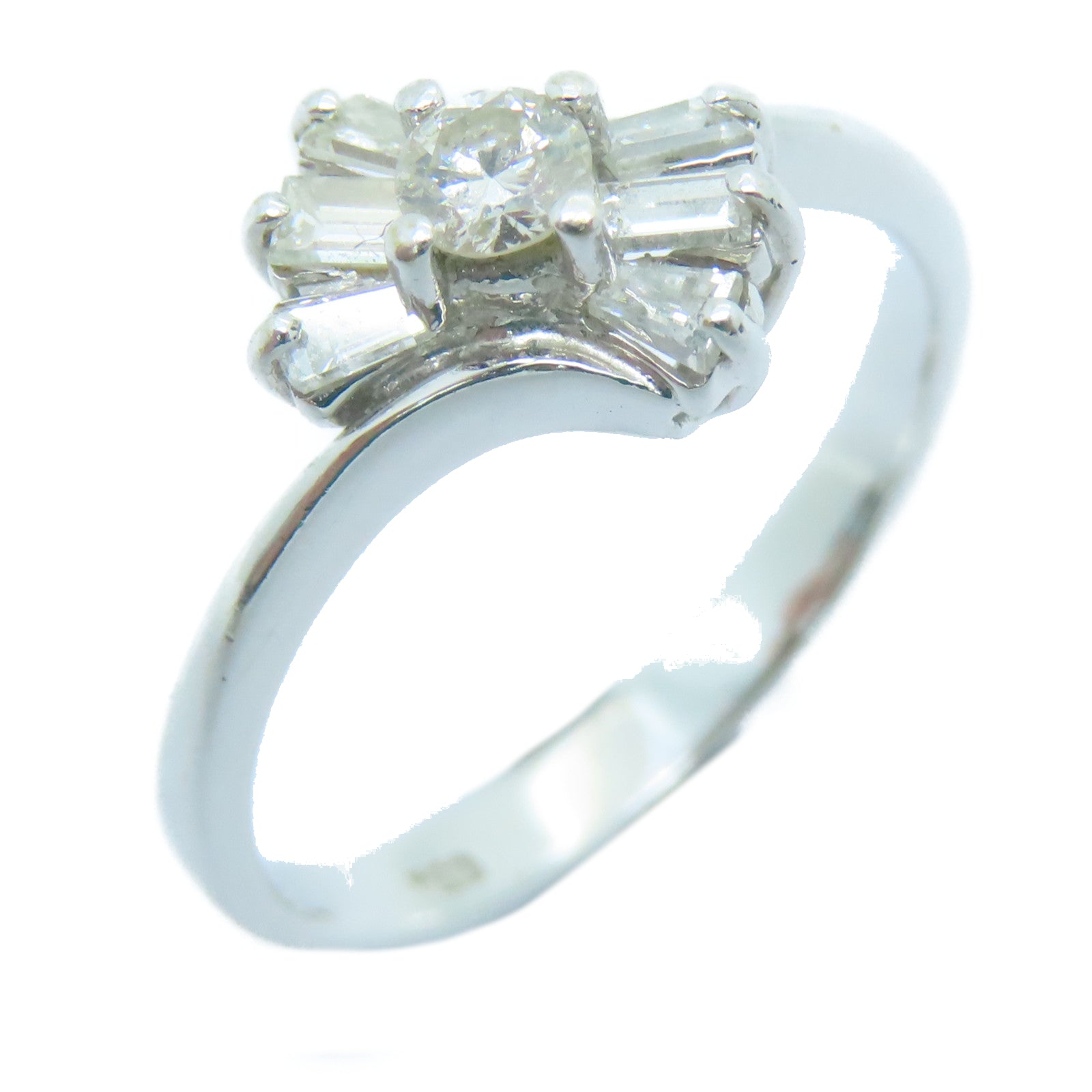 JEWELRY 【激減優惠】18K白金Diamond Ring鑽石戒指US#5.75