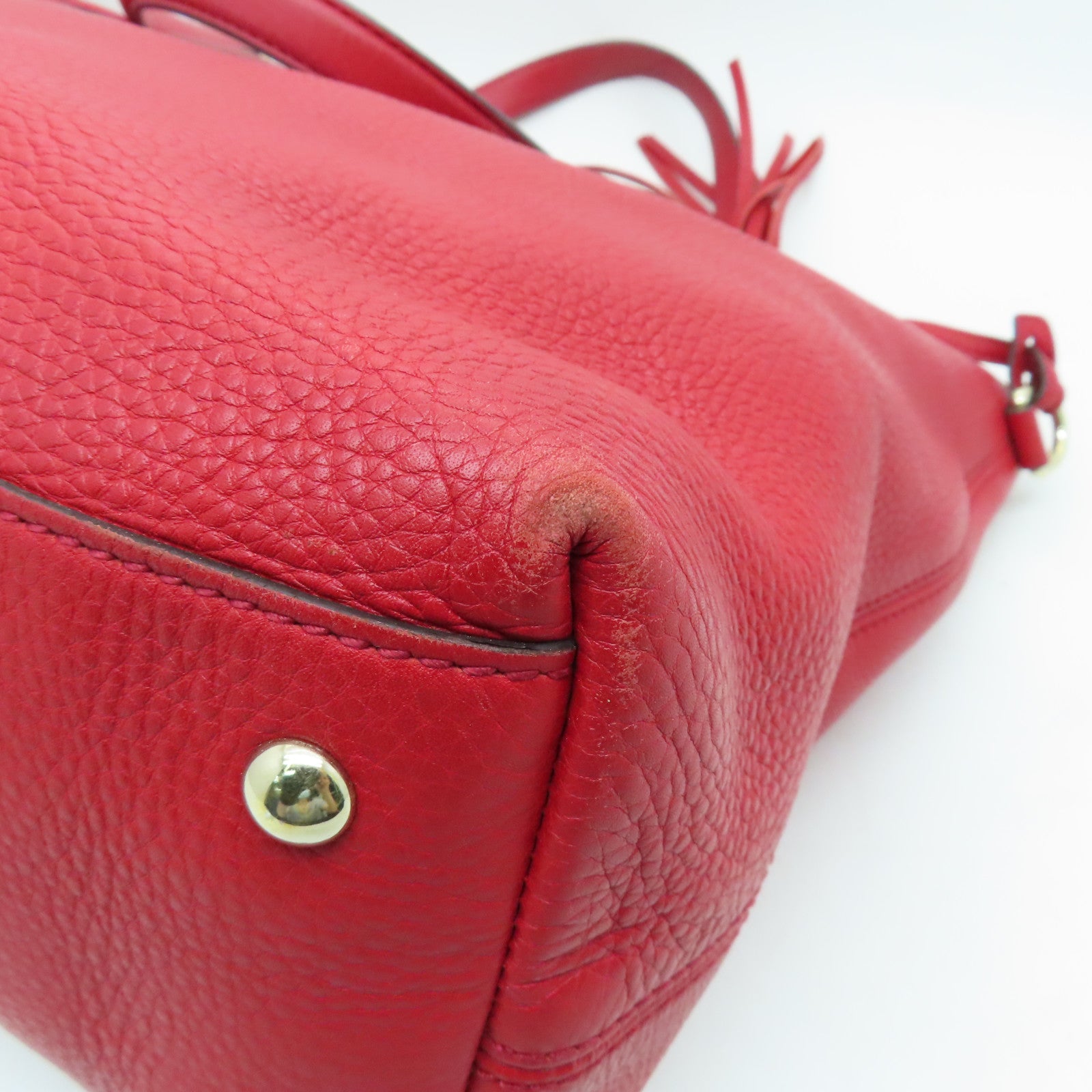 GUCCI 牛皮皮革Shoulder Bag金扣肩背袋紅色