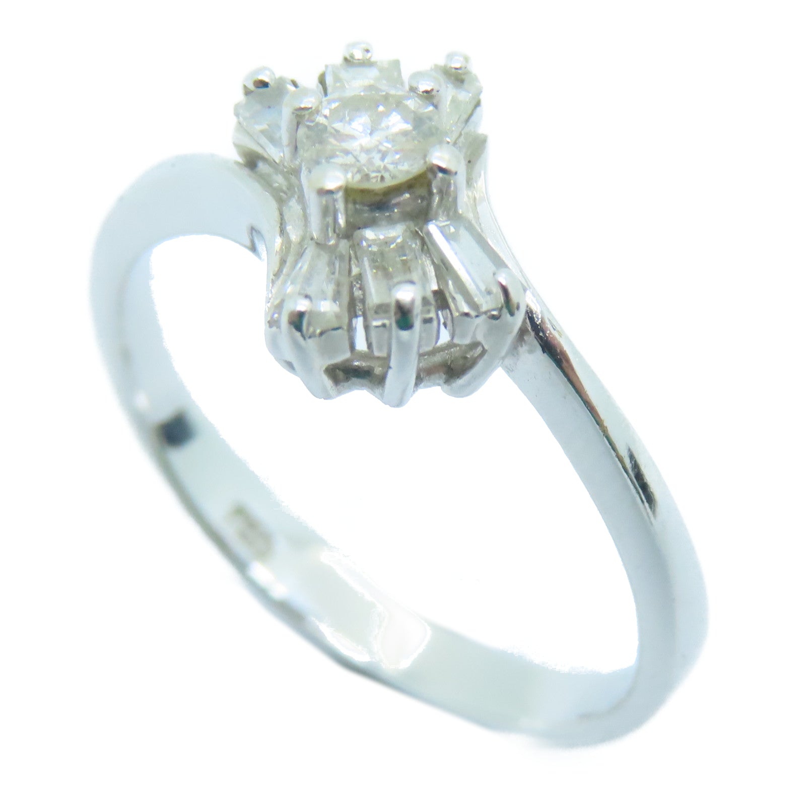 JEWELRY 【激減優惠】18K白金Diamond Ring鑽石戒指US#5.75