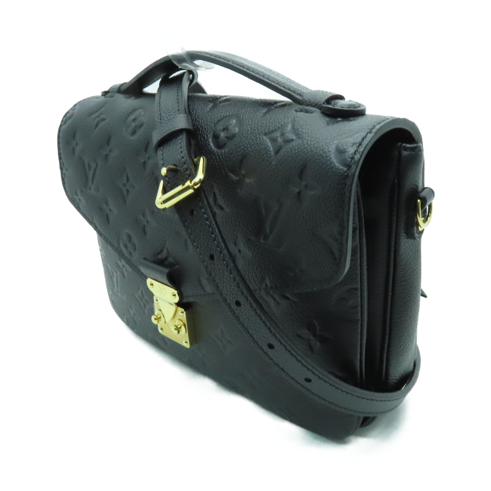 LOUIS VUITTON Monogram Empreinte Pochette Metis金扣手挽肩背兩用袋黑色