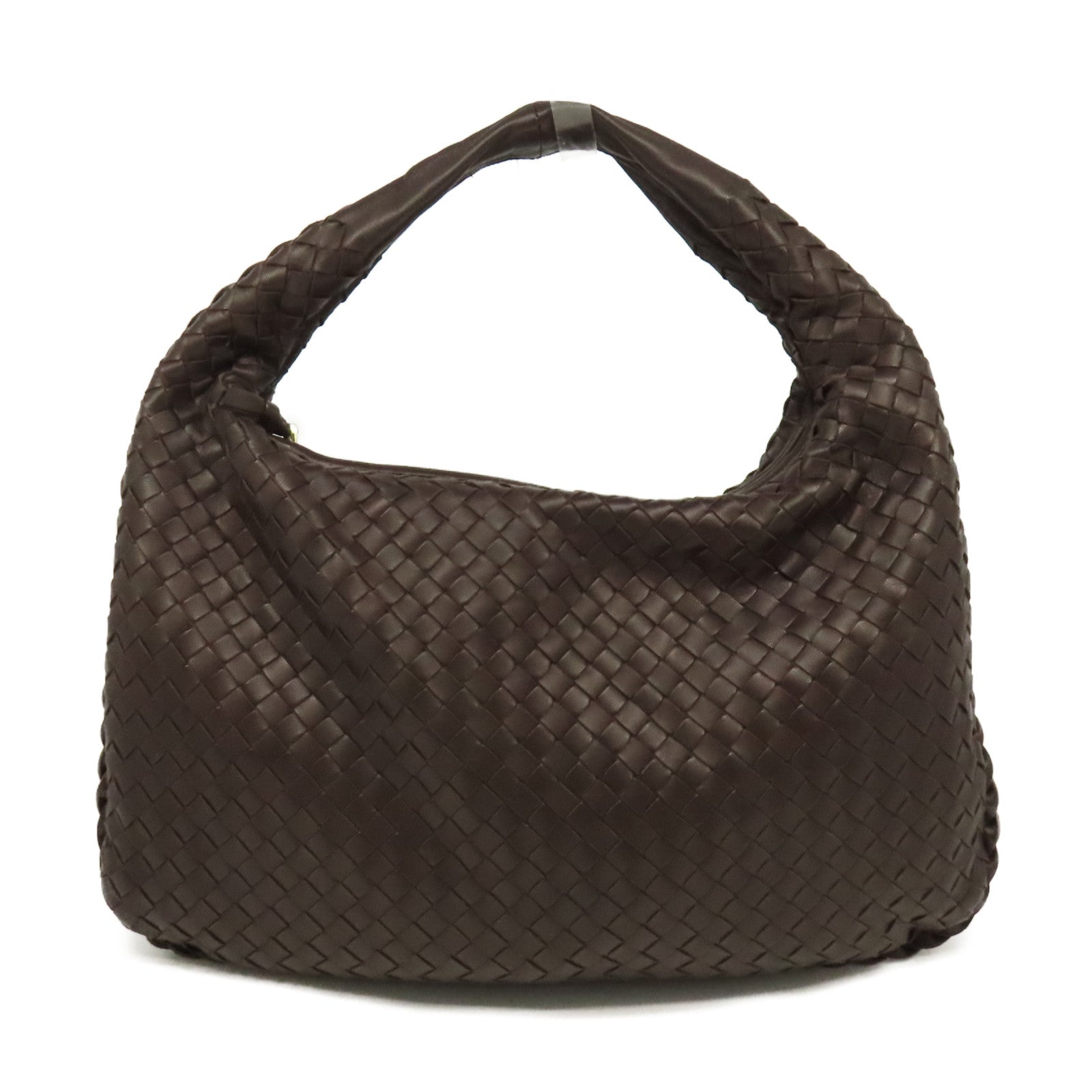 BOTTEGA VENETA 織紋皮革Hand Bag手挽袋啡色