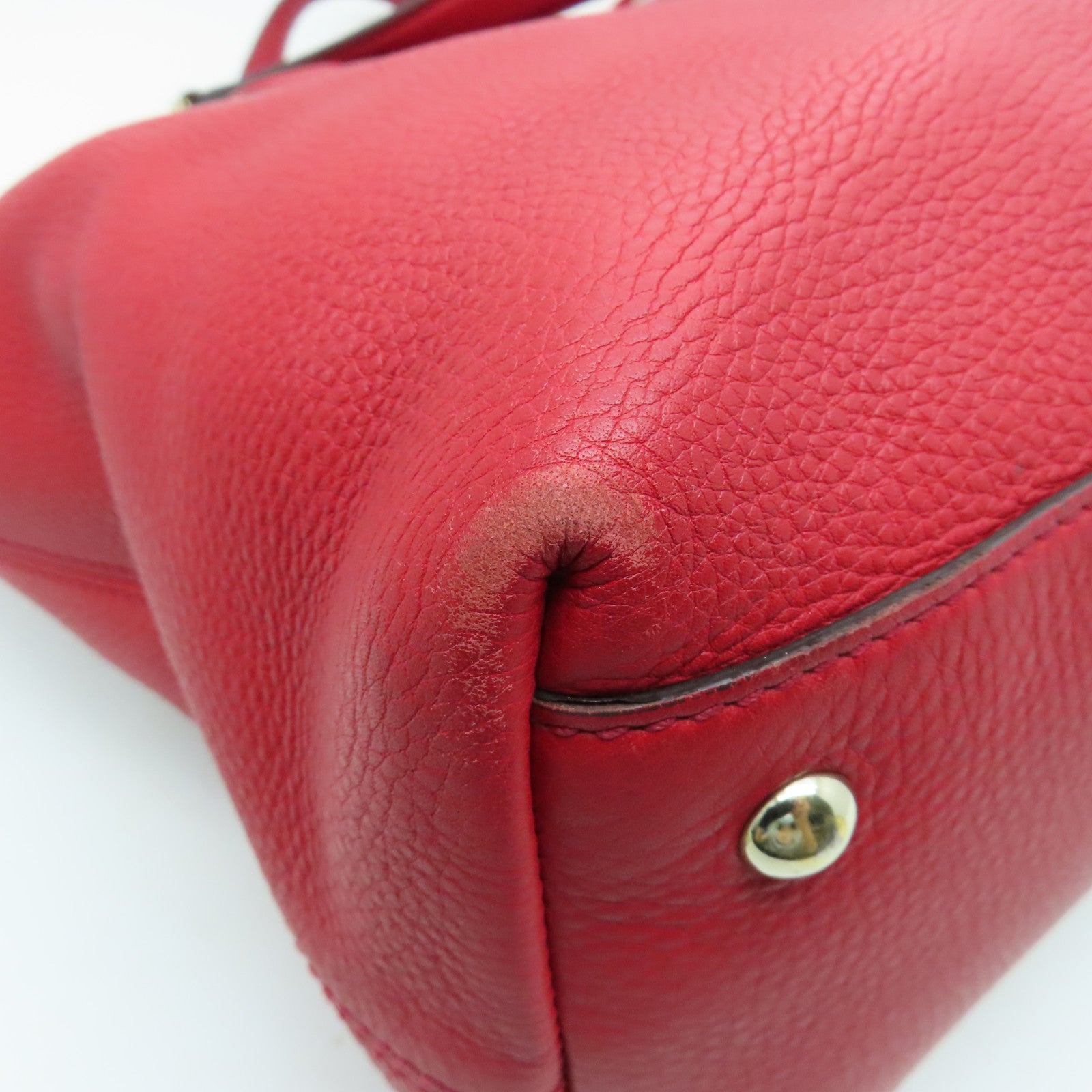 GUCCI 牛皮皮革Shoulder Bag金扣肩背袋紅色
