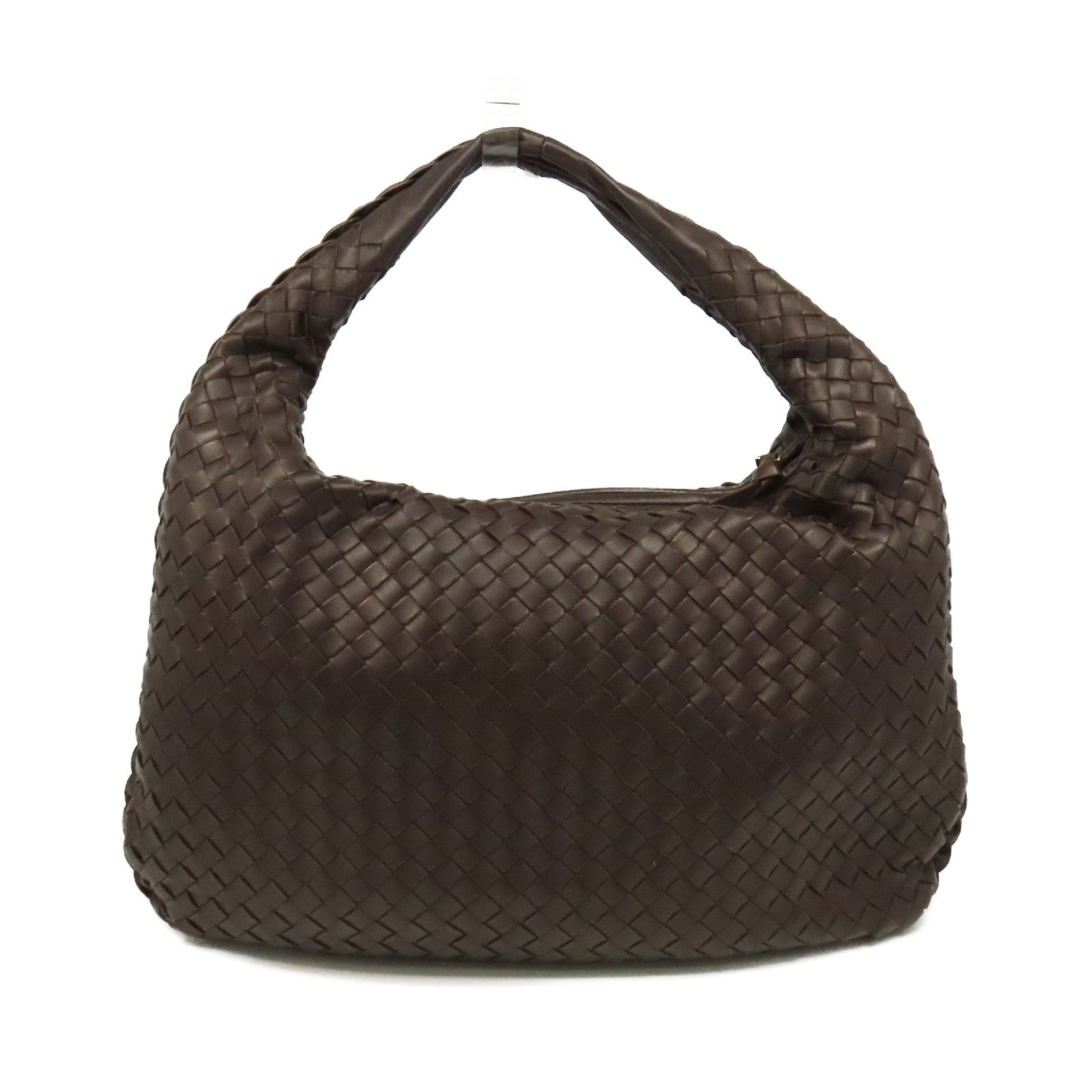 BOTTEGA VENETA 織紋皮革Hand Bag手挽袋啡色