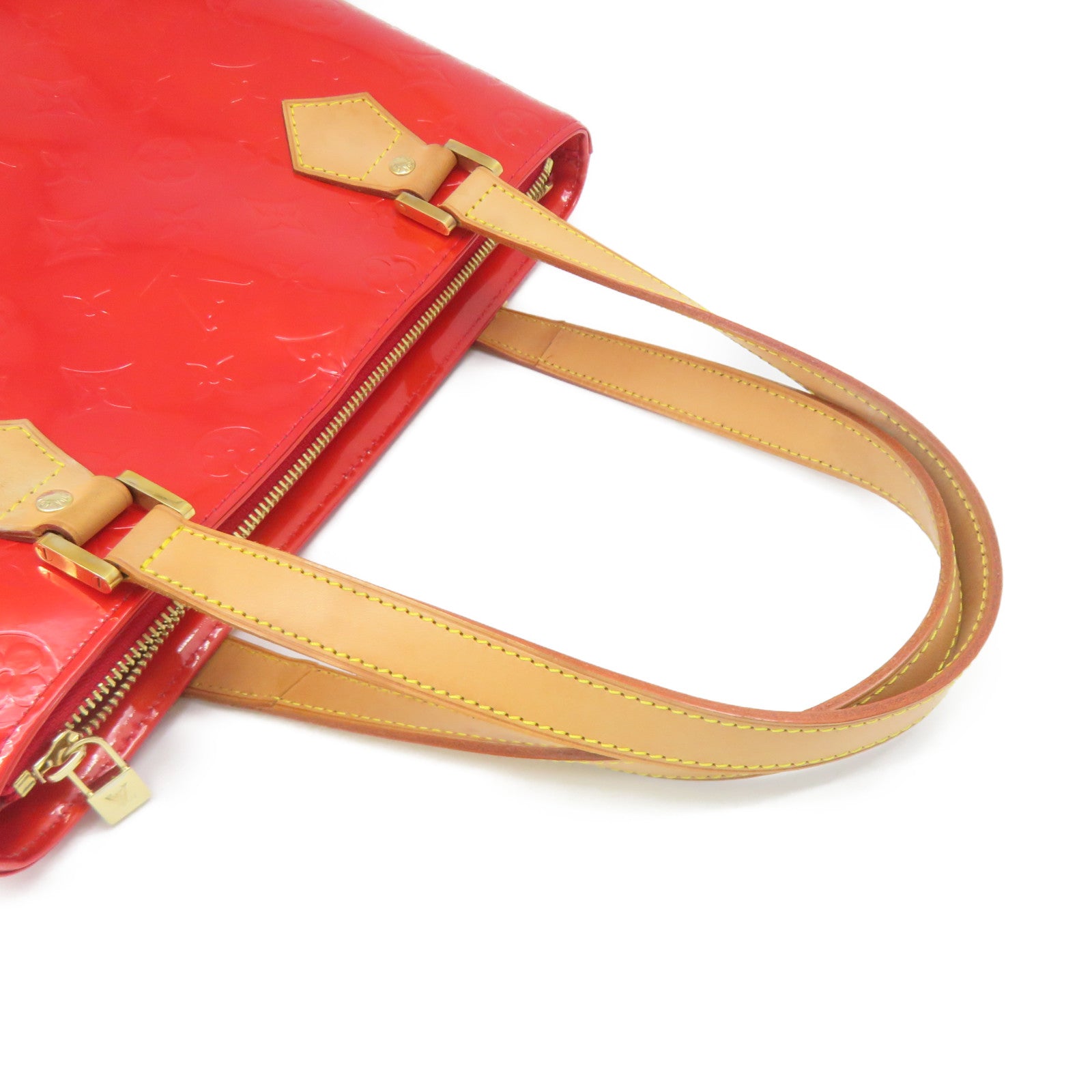 LOUIS VUITTON 【激減優惠】Vernis Houston Tote Bag金扣手挽袋紅色
